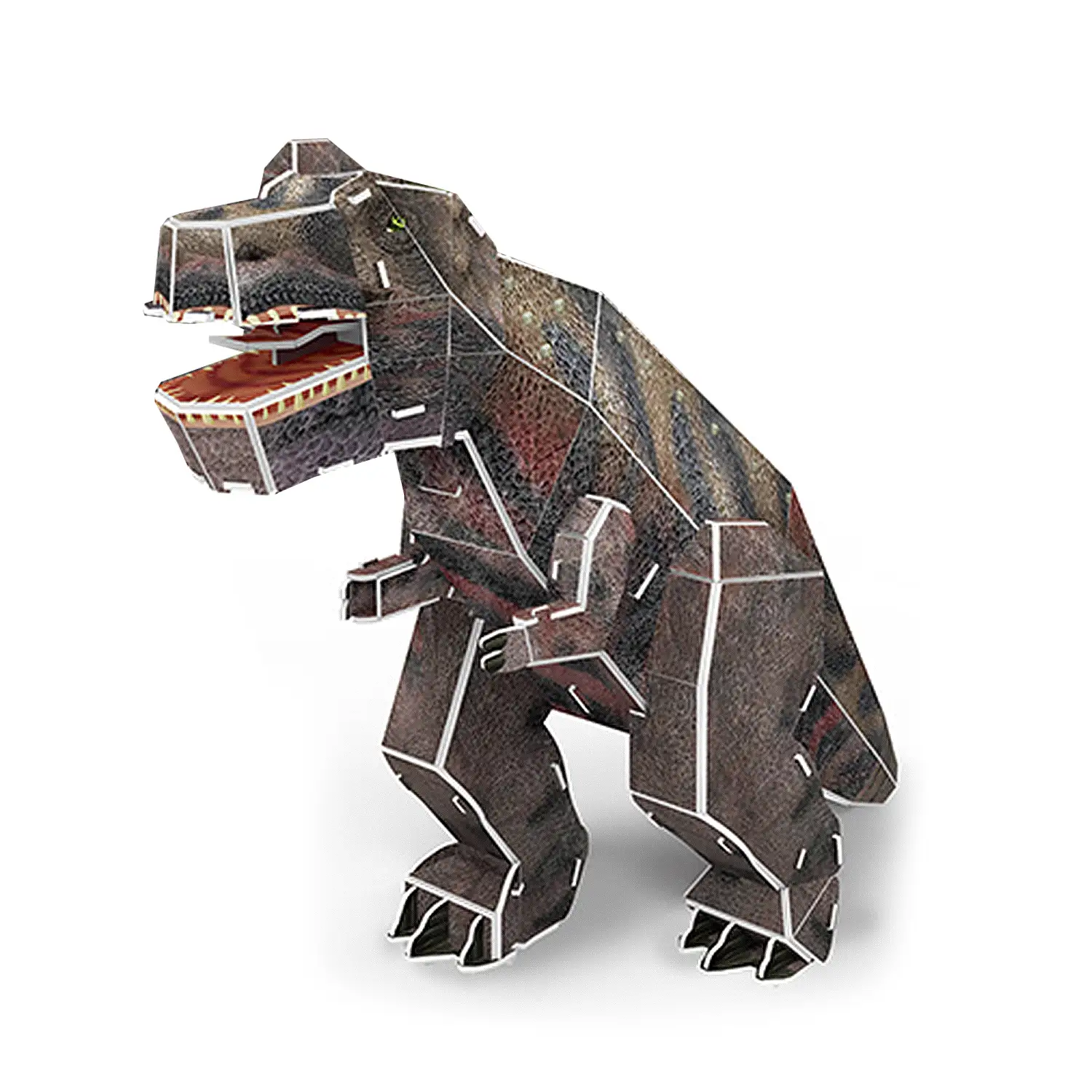 Puzle 3D de cartón del dinosaurio Tyrannosaurus rex. 39 piezas.