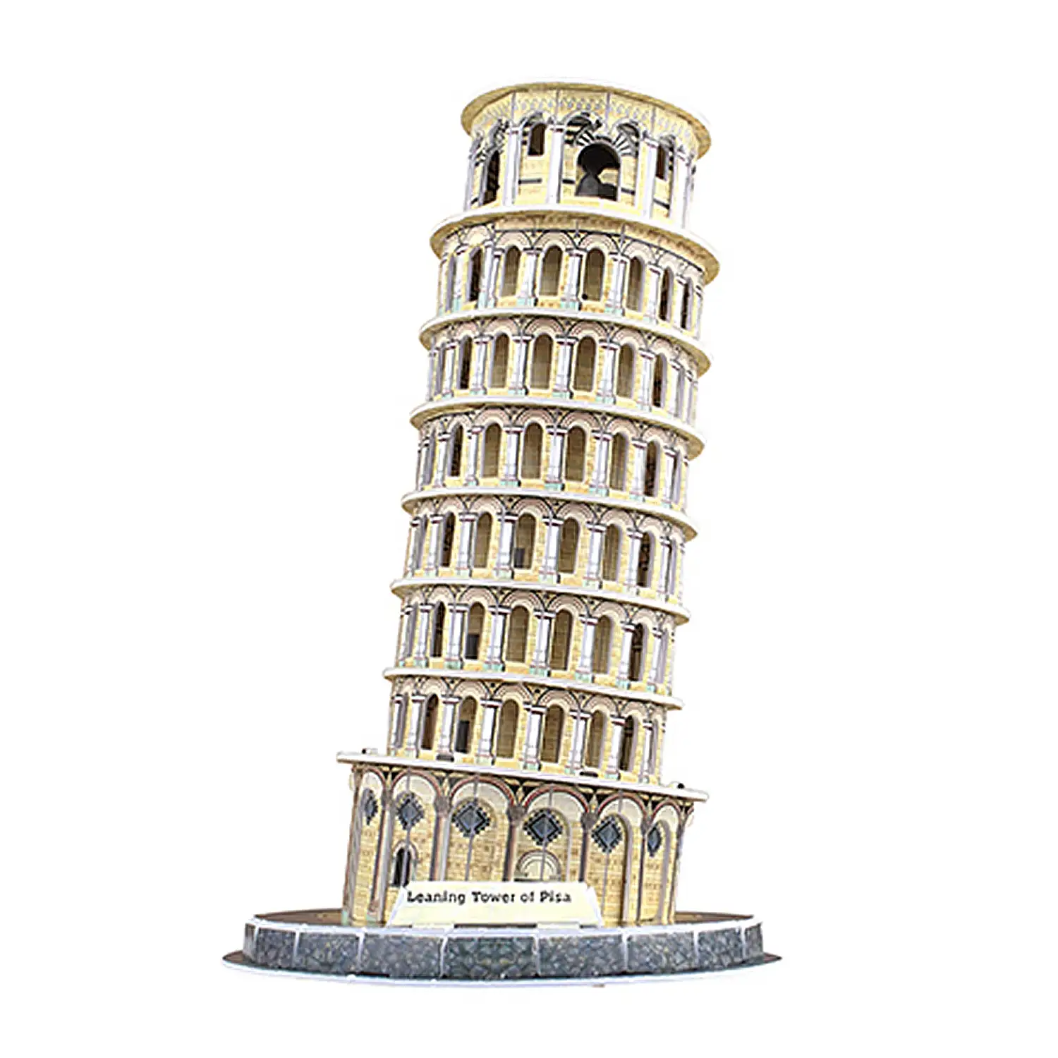 Puzle 3D de cartón de la Torre de Pisa. 31 piezas.