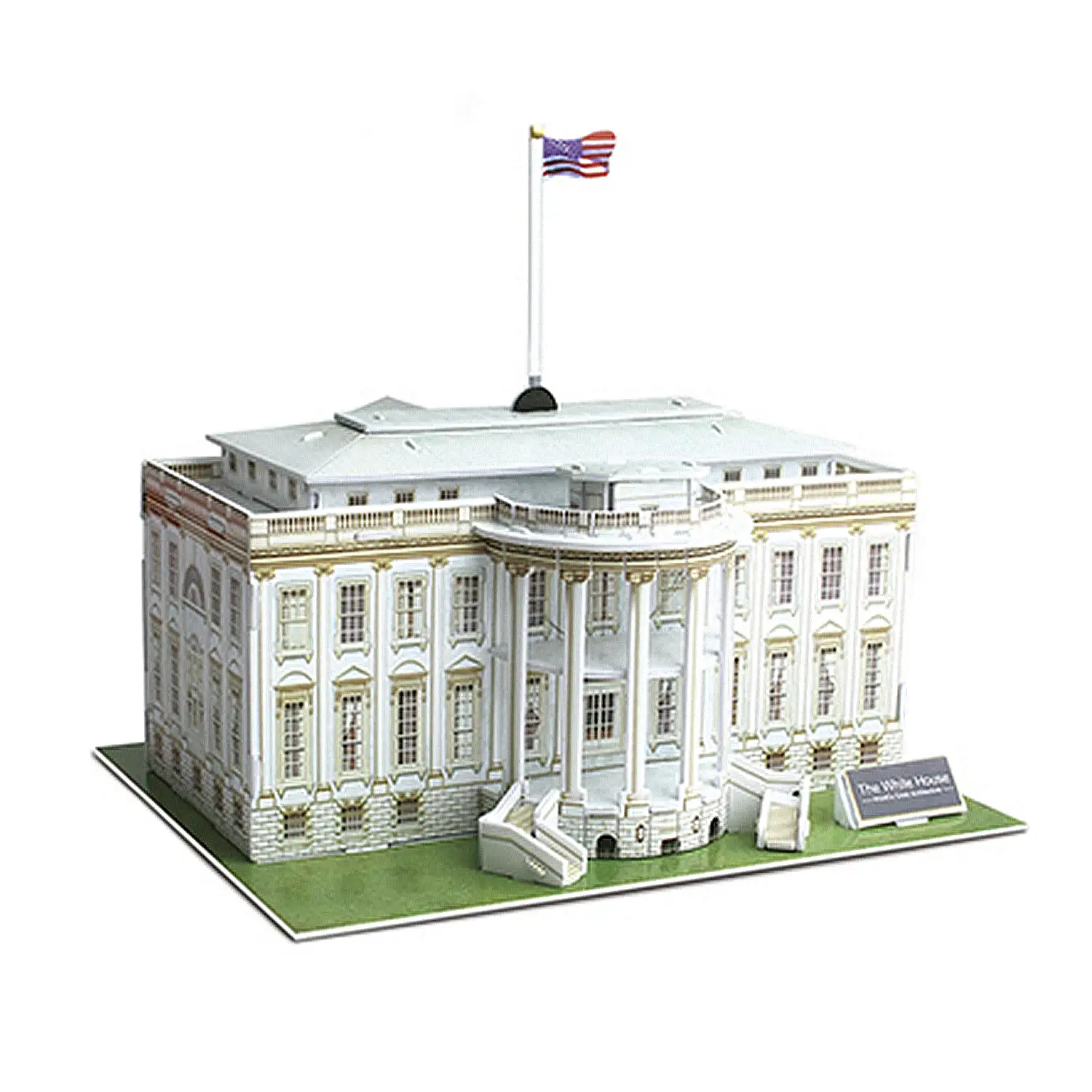 Puzle 3D de cartón de la Casa Blanca en Washington D.C. 35 piezas.