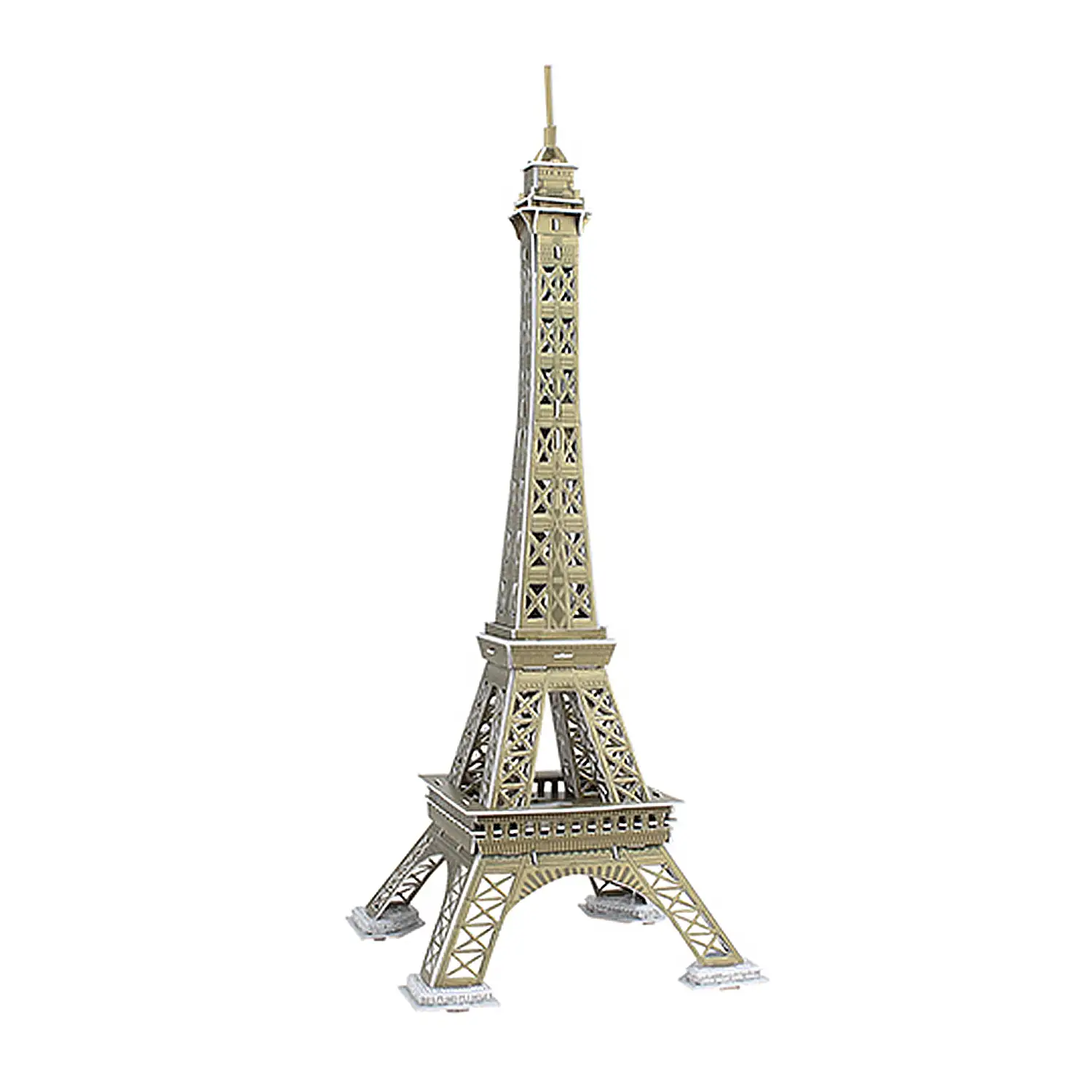 Puzle 3D de cartón de la Torre Eiffel en París. 51 piezas.