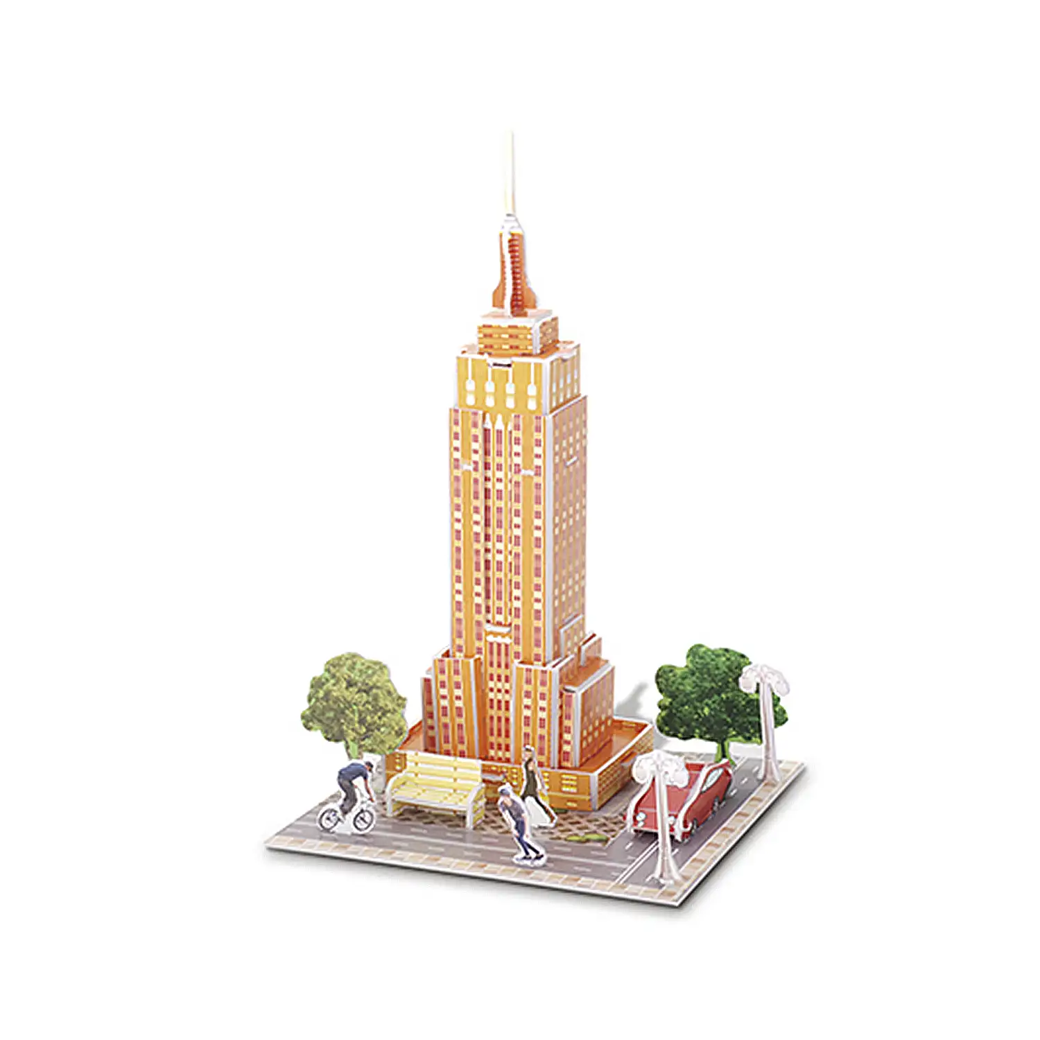 Puzle 3D de cartón del Empire State Building en Nueva York. 30 piezas.