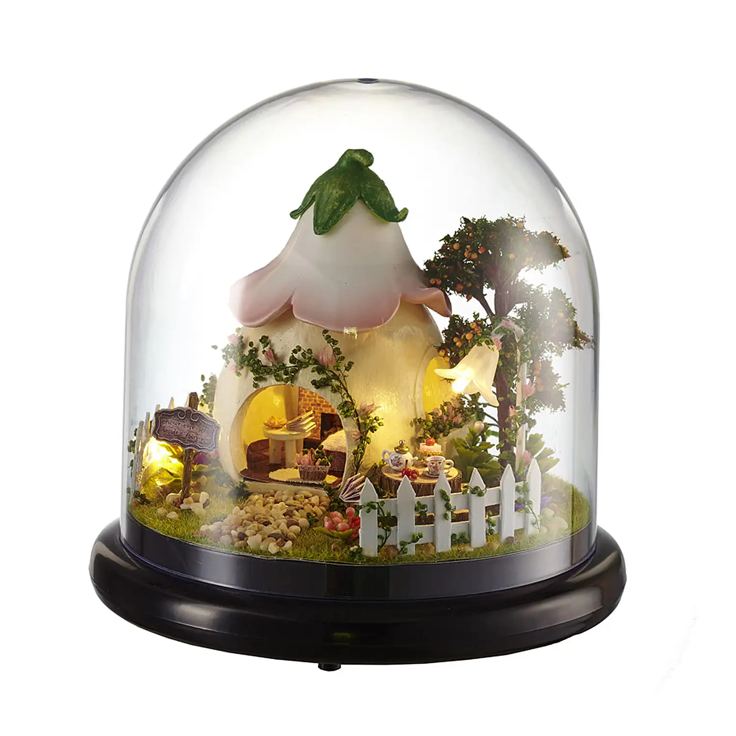 Colección Juntos Alrededor, Jardín Verde. Maqueta 3D realista con gran detalle, cubierta antipolvo y luces led.