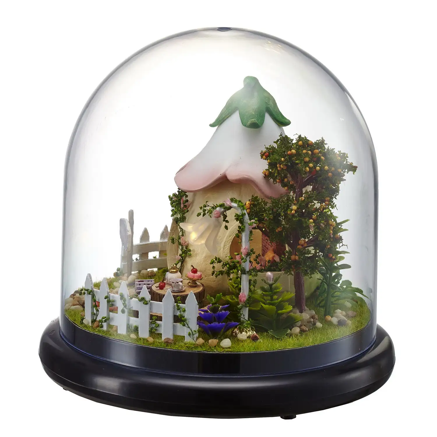 Colección Juntos Alrededor, Jardín Verde. Maqueta 3D realista con gran detalle, cubierta antipolvo y luces led.