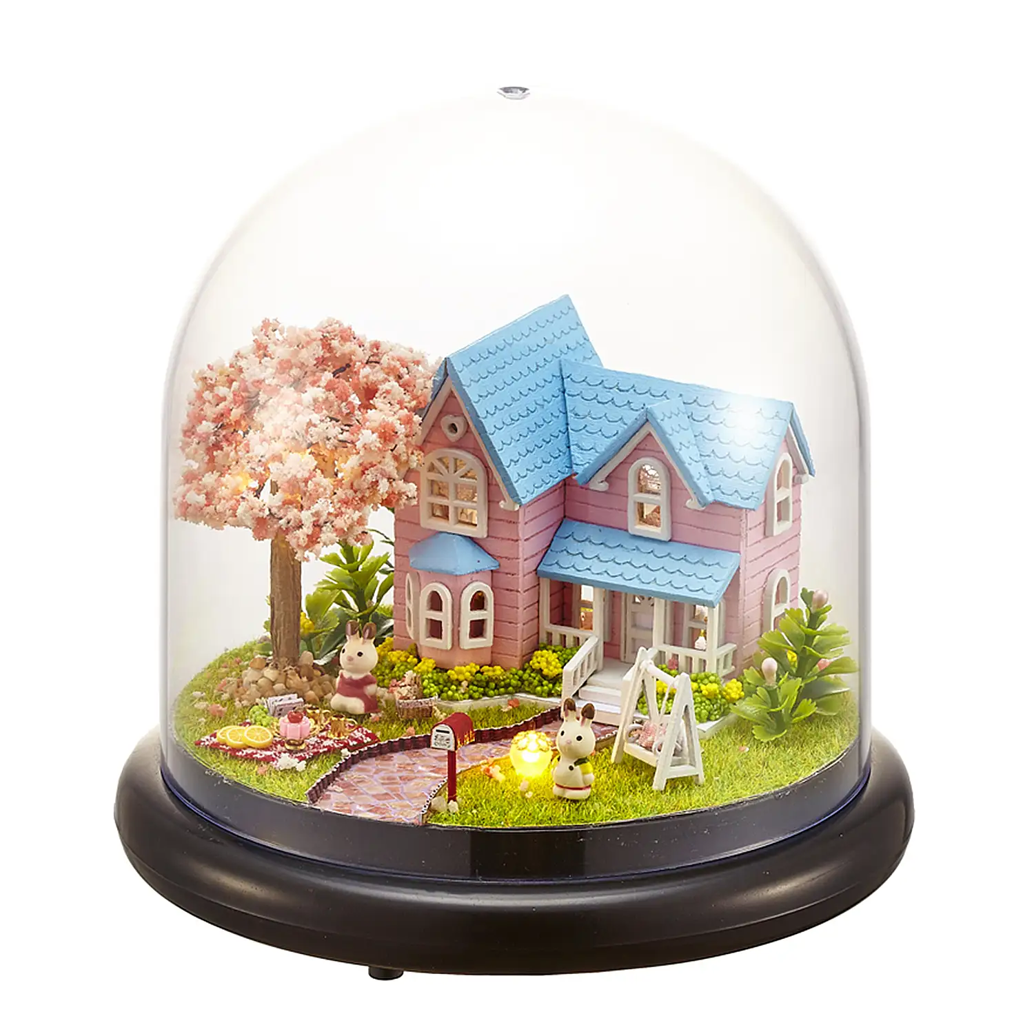 Colección Juntos Alrededor, Convención Cereza. Maqueta 3D realista con gran detalle, cubierta antipolvo y luces led.