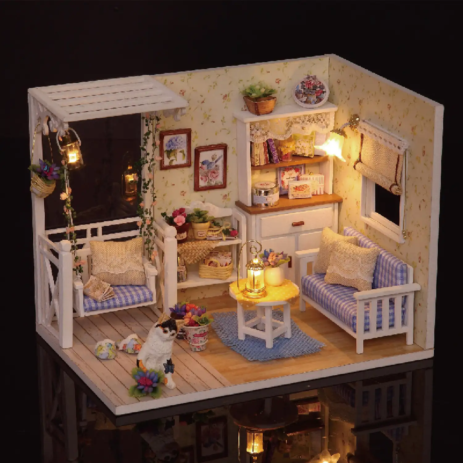 Diario del gatito. Maqueta 3D, realista con gran detalle y luces led.