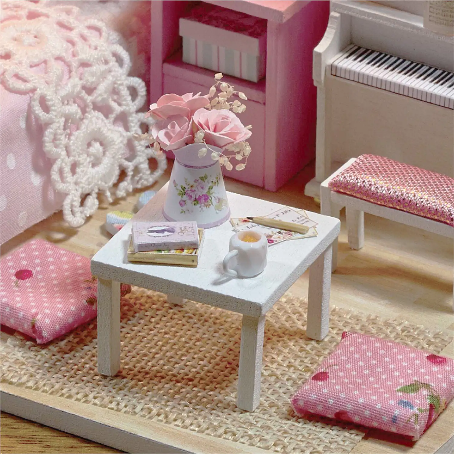 Habitación de la Princesa del Sol. Maqueta 3D, realista con gran detalle y luces led.