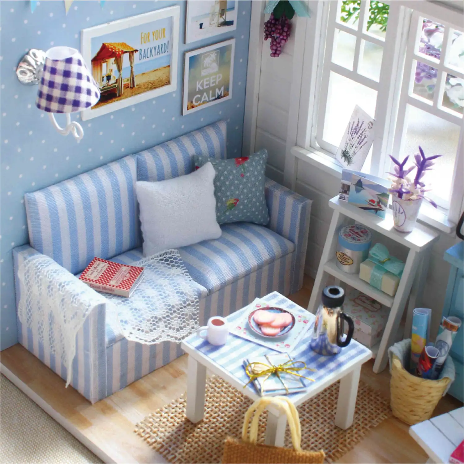 Salón Sol fresco. Maqueta 3D, realista con gran detalle y luces led.