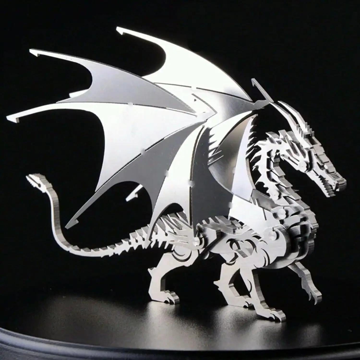 Maqueta 3D de acero inoxidable. Modelo Dragón.