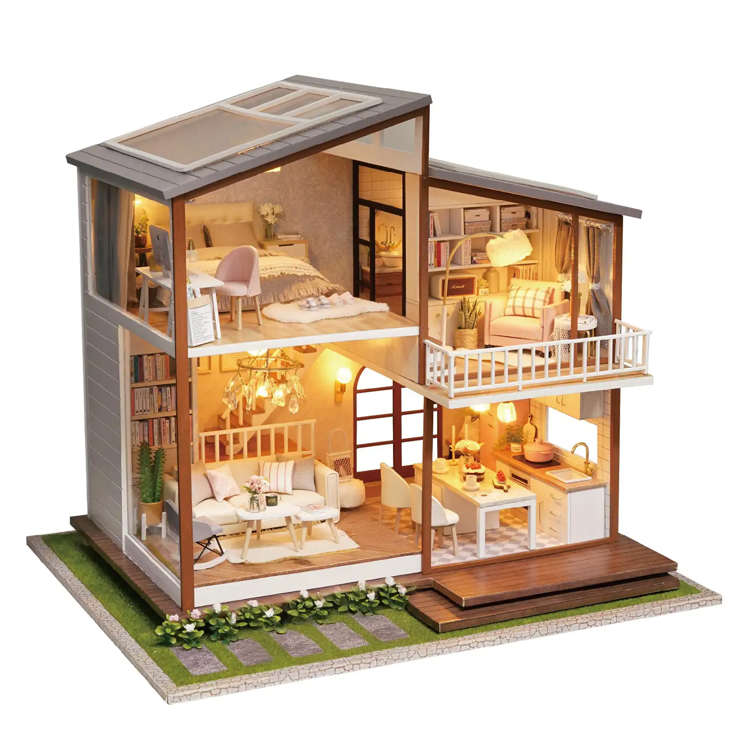 Hogar Tiempo Lento. Maqueta 3D realista con gran detalle y luces led.