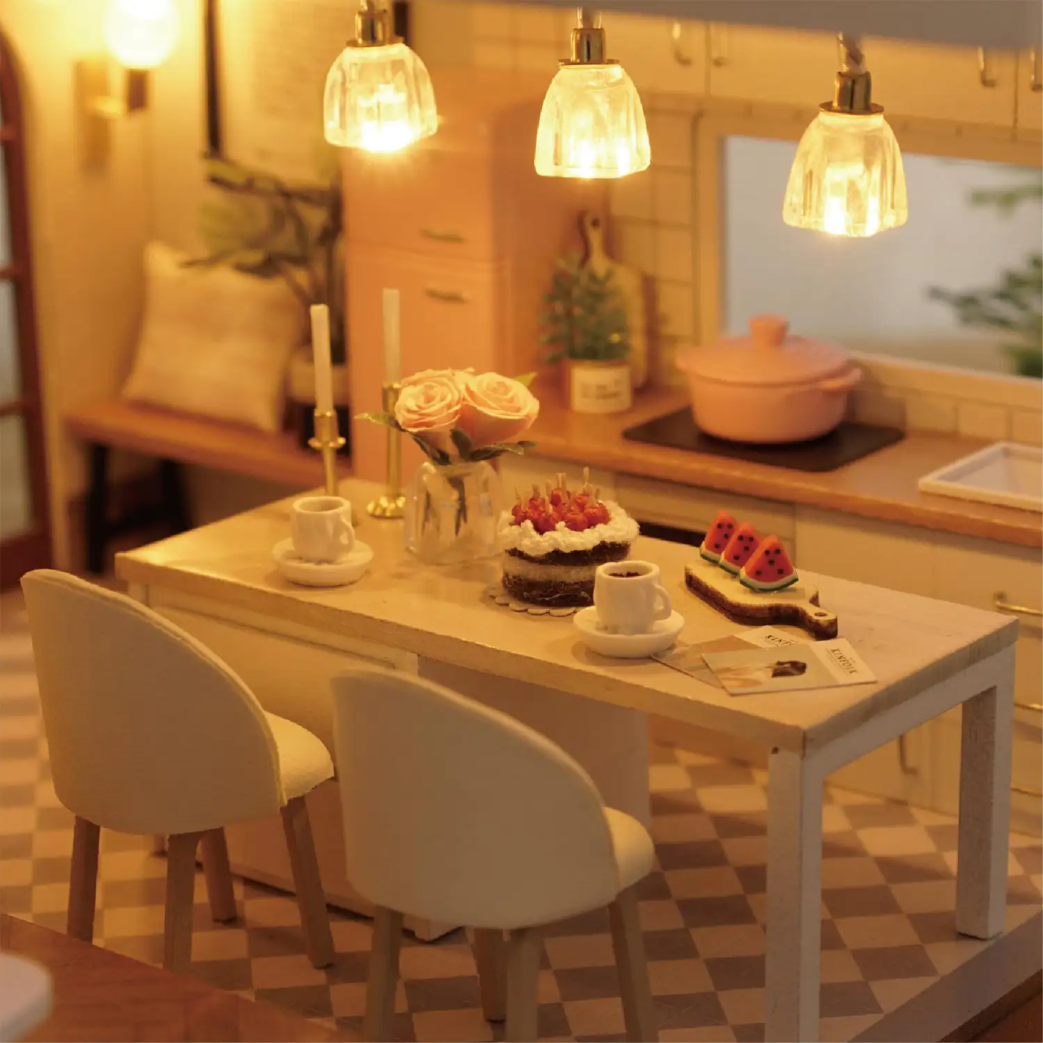 Hogar Tiempo Lento. Maqueta 3D realista con gran detalle y luces led.