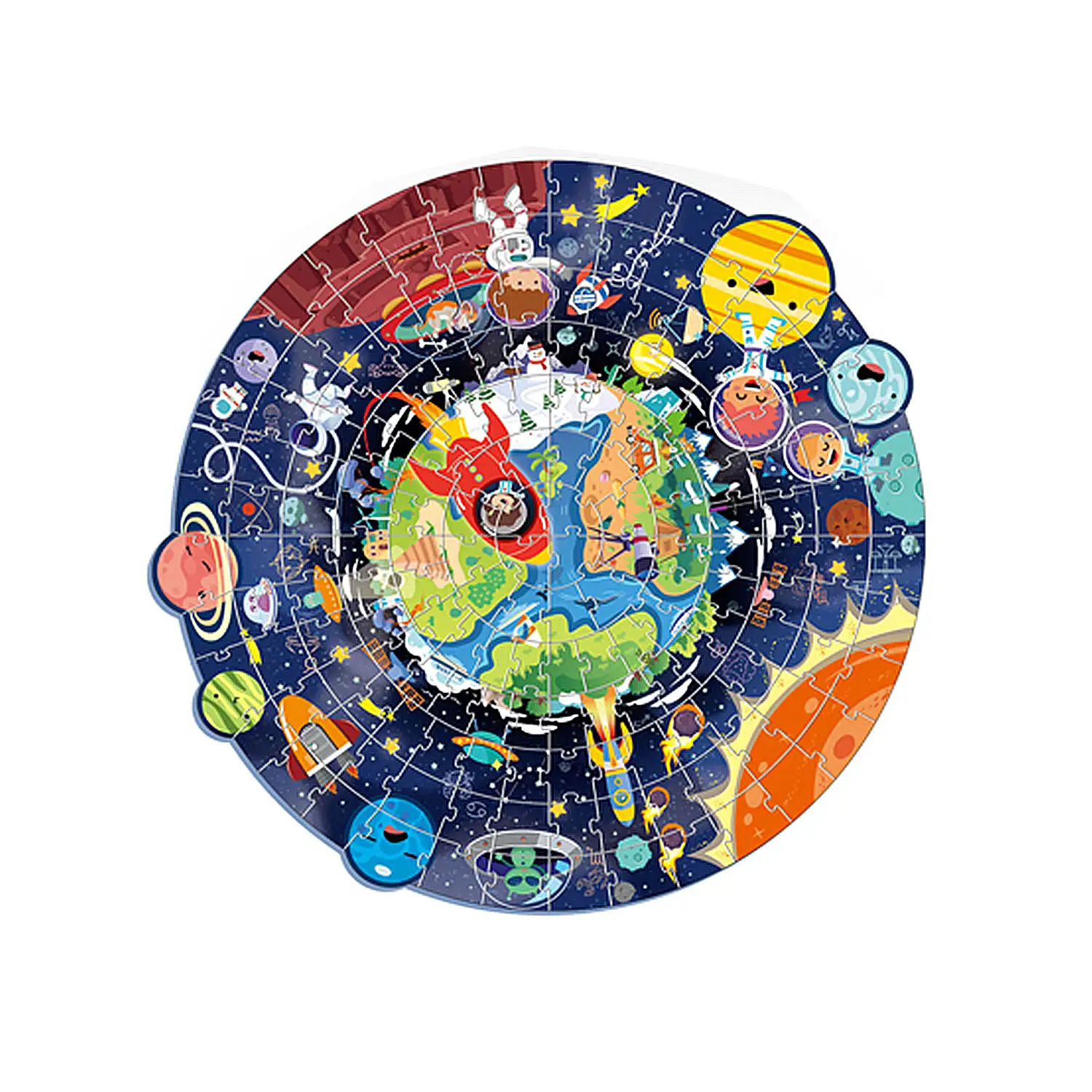 Puzle de cartón con 128 piezas. Diseño del Espacio.