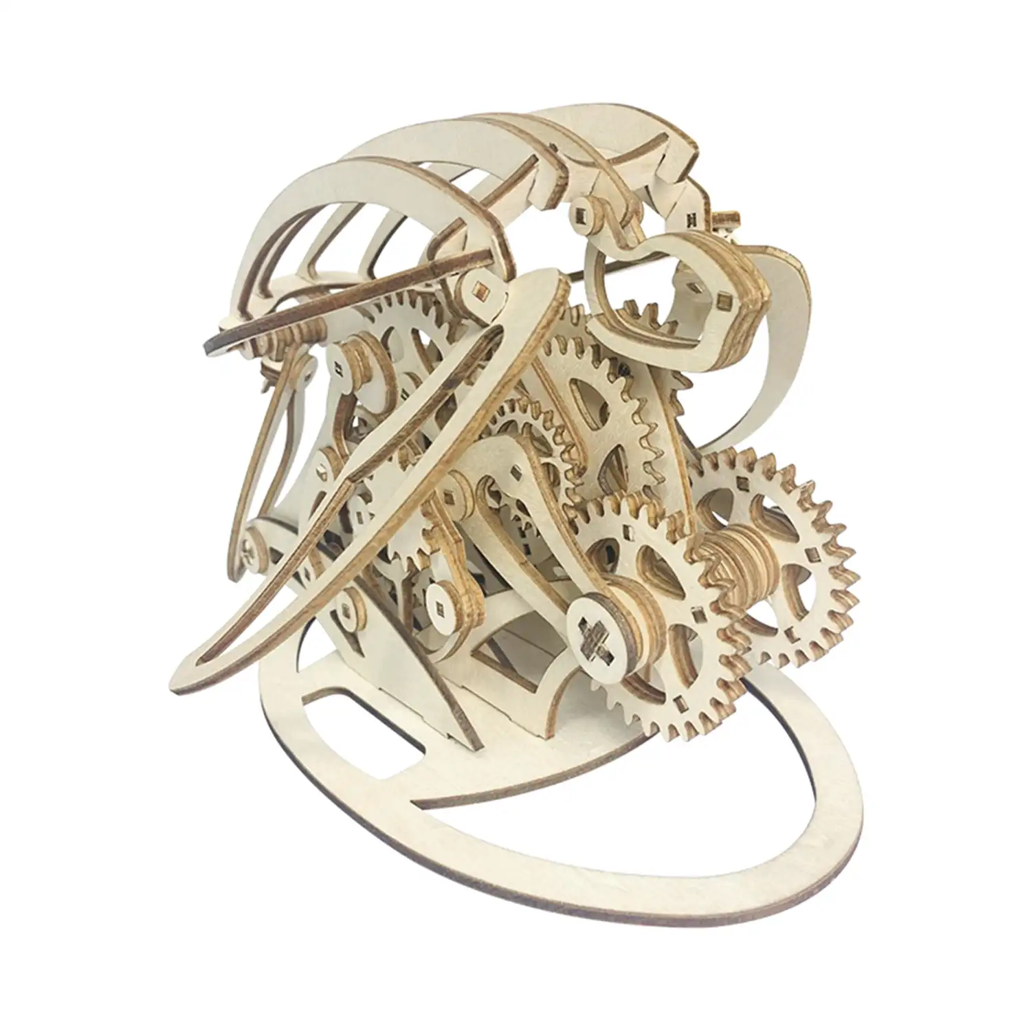 Maqueta de Madera 3D, diseño de Tortuga mecánica. 200 piezas.