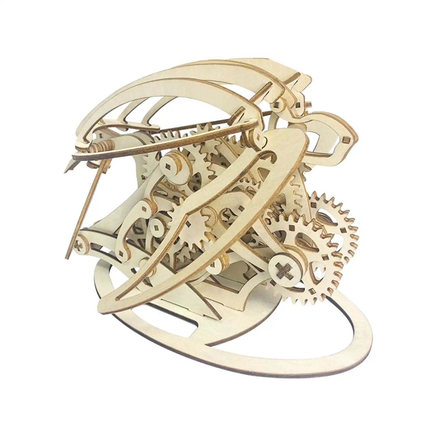 Maqueta de Madera 3D, diseño de Tortuga mecánica. 200 piezas.