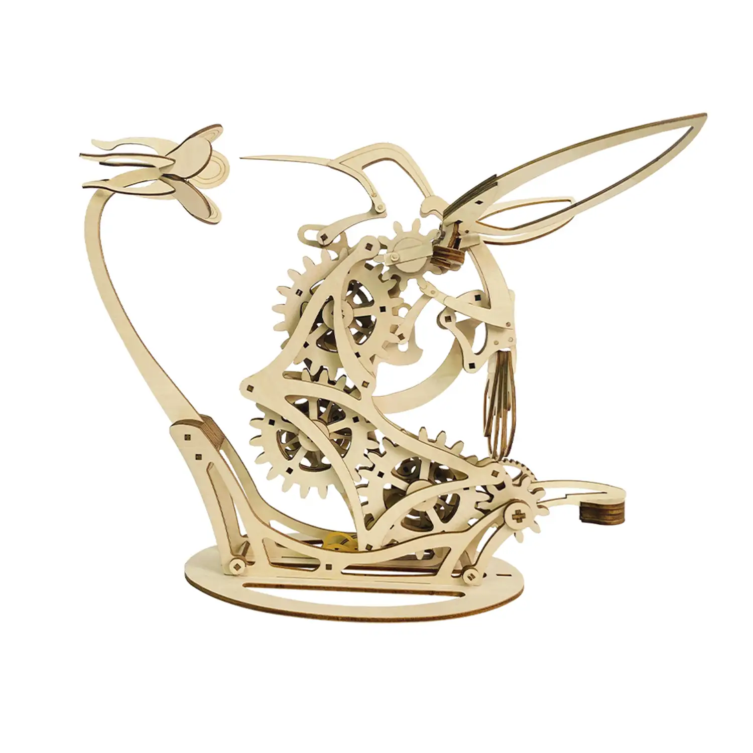 Maqueta de Madera 3D, diseño de Colibrí mecánico dinámico. 200 piezas.