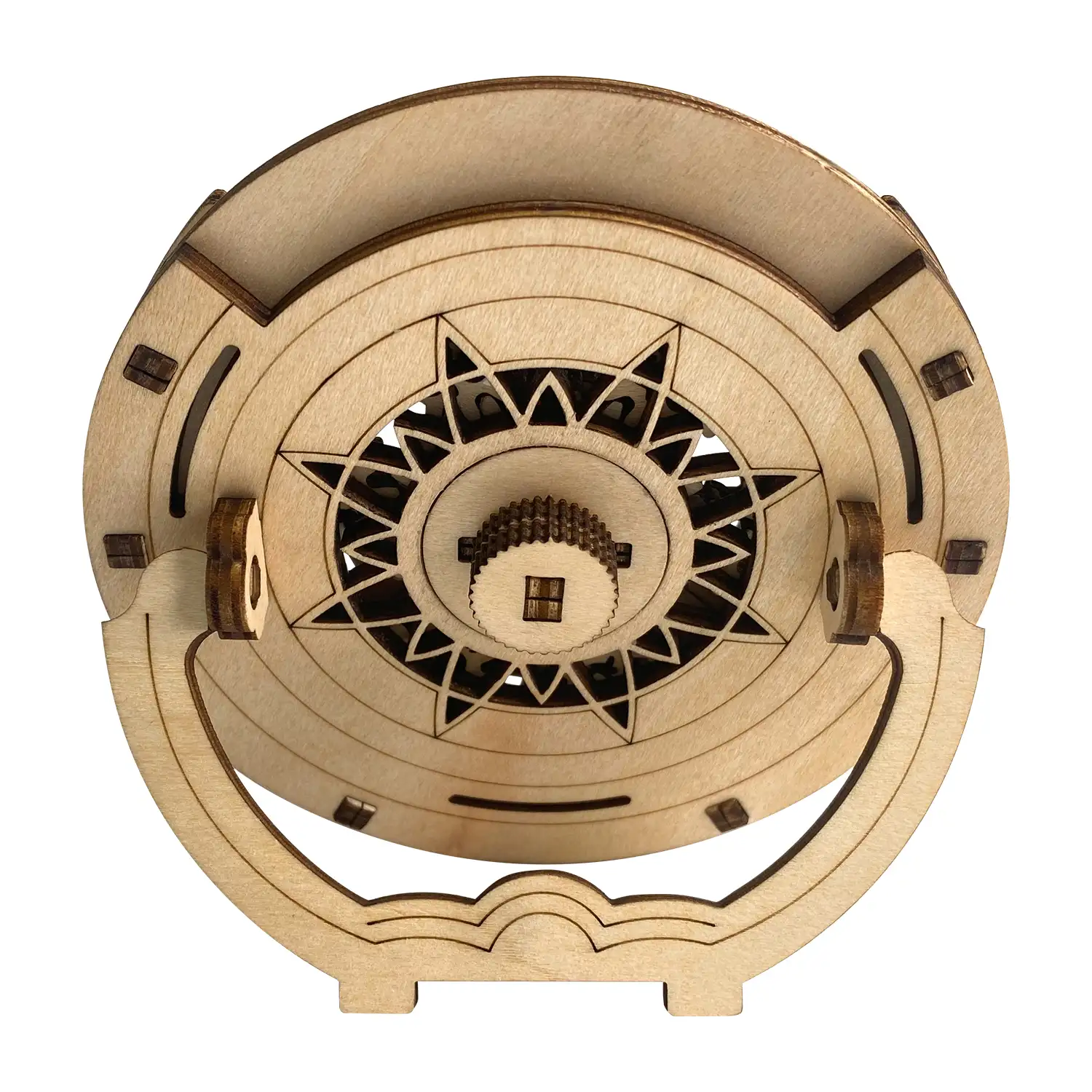 Maqueta de Madera 3D, con movimiento mecánico diseño de Calendario perpetuo.