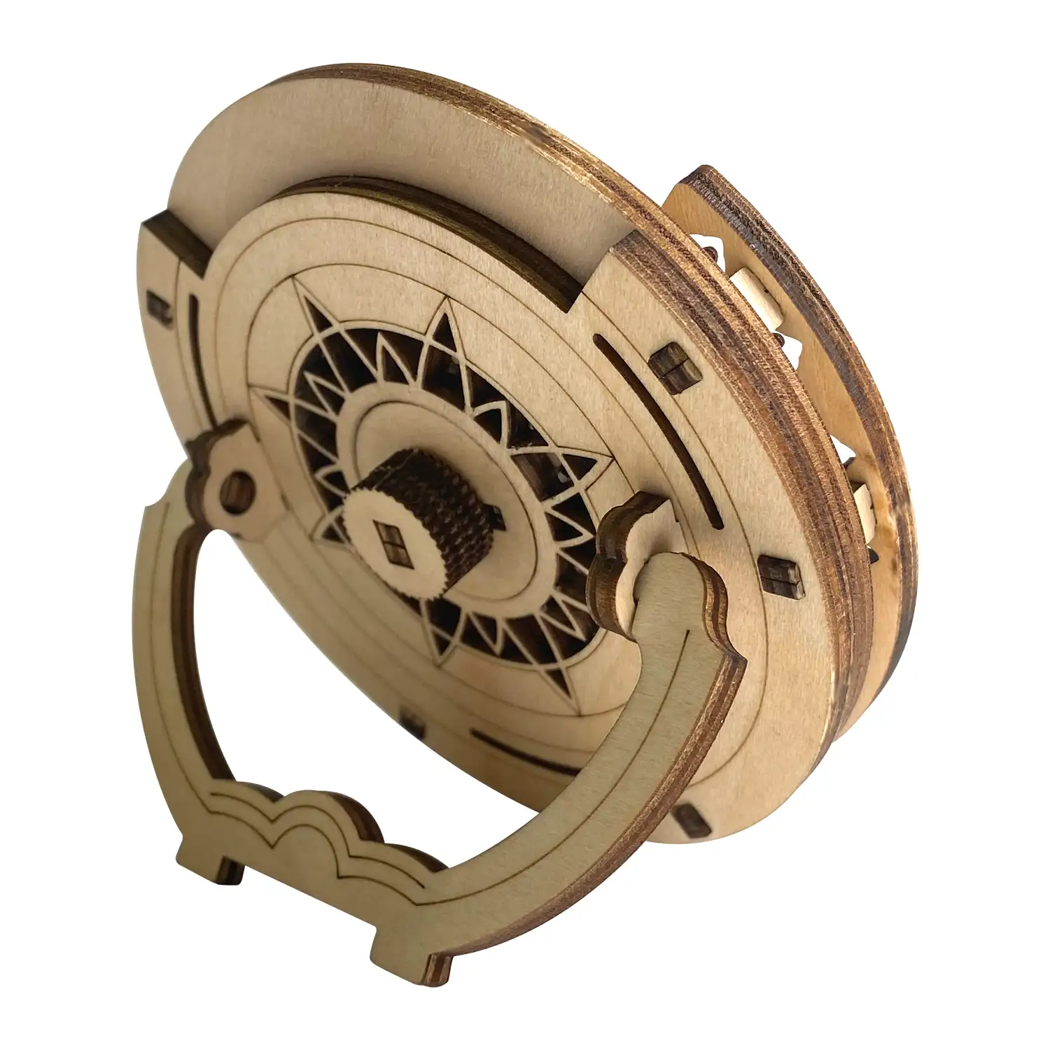 Maqueta de Madera 3D, con movimiento mecánico diseño de Calendario perpetuo.