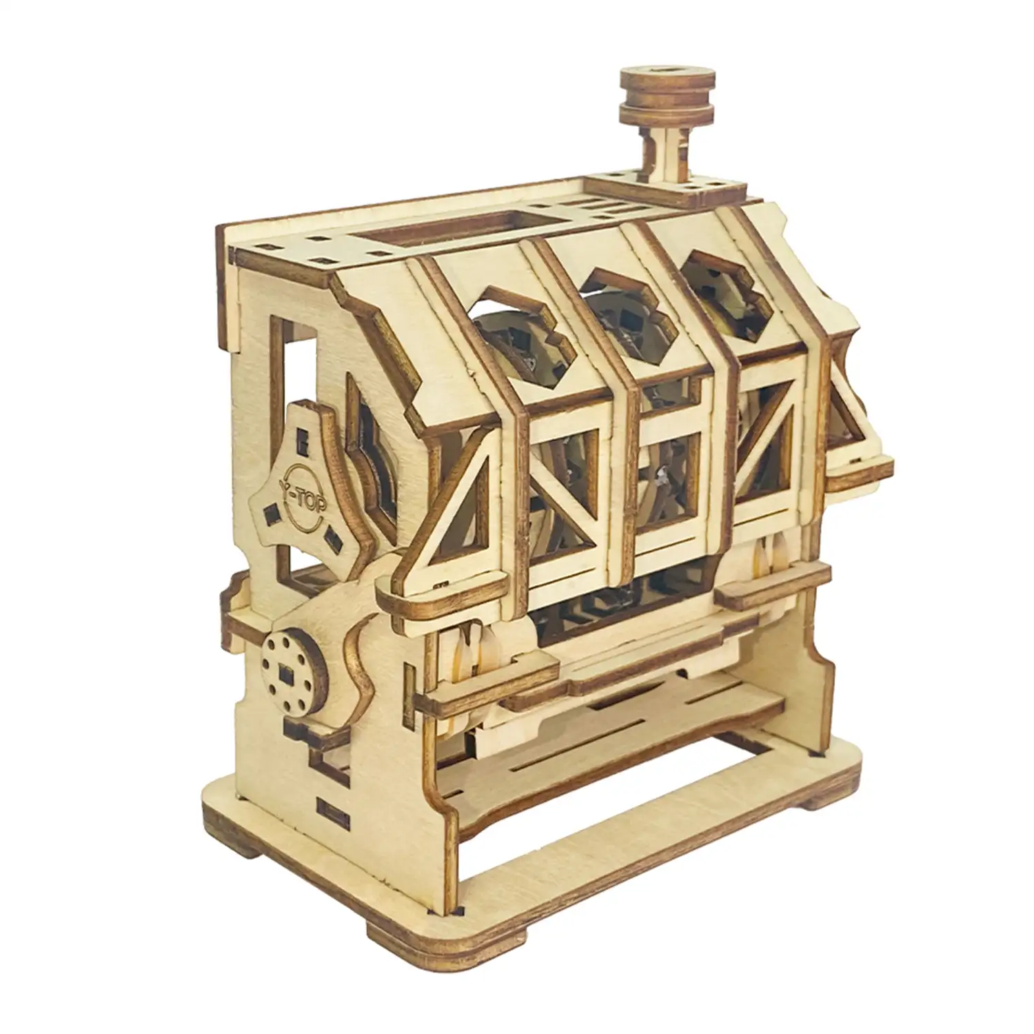 Maqueta de Madera 3D, con movimiento mecánico diseño de Contador.
