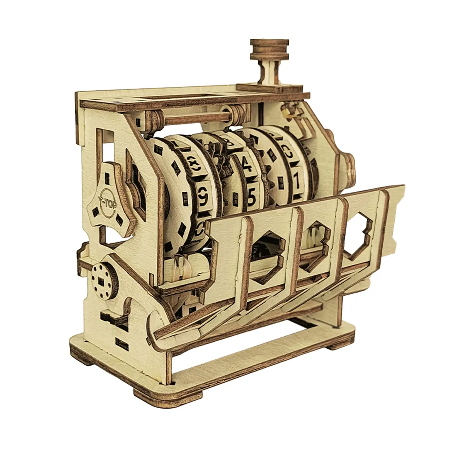 Maqueta de Madera 3D, con movimiento mecánico diseño de Contador.