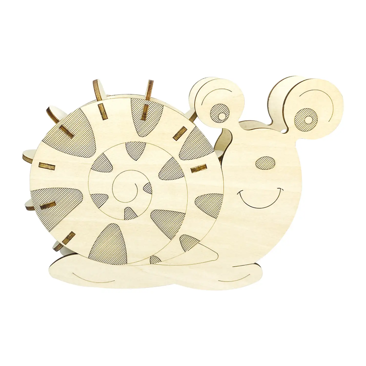 Maqueta de Madera 3D, con movimiento mecánico diseño de Reloj Caracol.