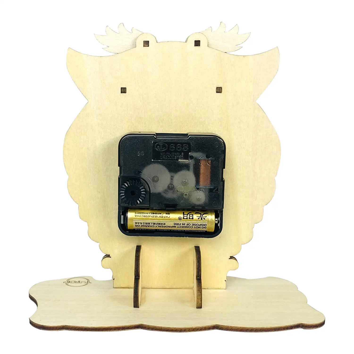 Maqueta de Madera 3D, con movimiento mecánico diseño de Reloj Búho.
