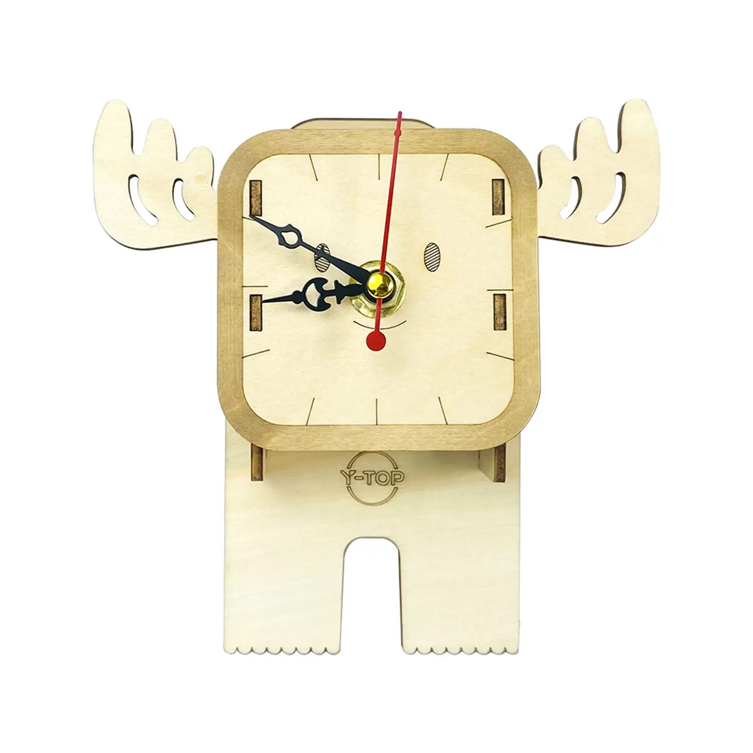 Maqueta de Madera 3D, con movimiento mecánico diseño de Reloj Multifunción - Reno.