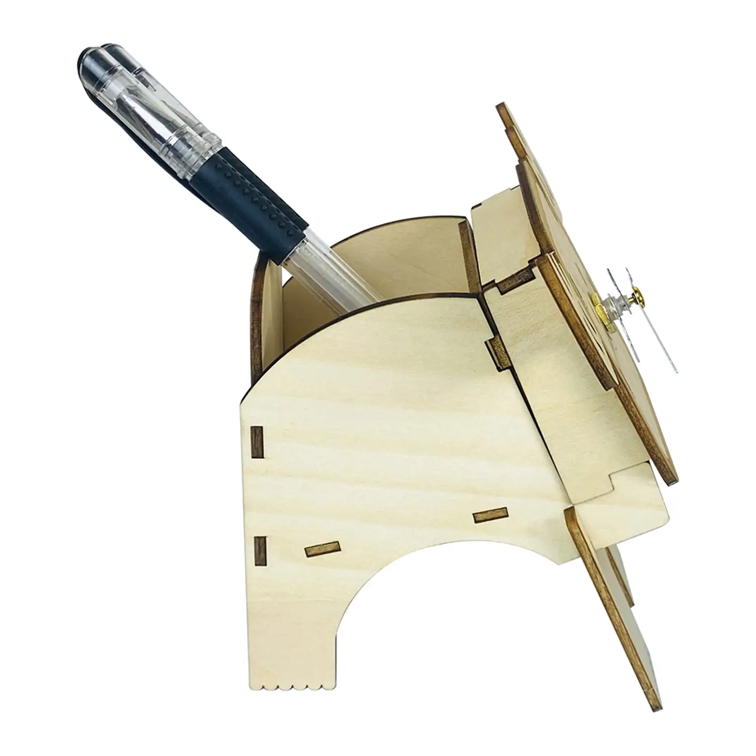 Maqueta de Madera 3D, con movimiento mecánico diseño de Reloj Multifunción - Reno.