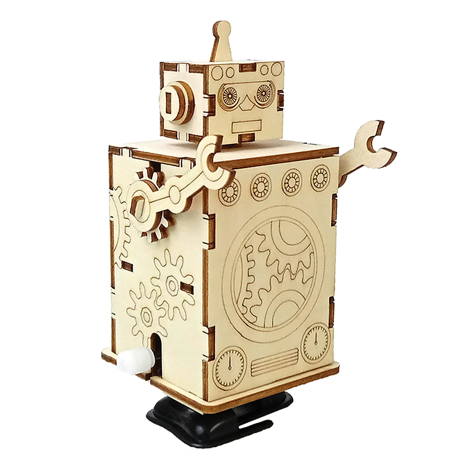 Maqueta de Madera 3D, con movimiento mecánico diseño de Robot.