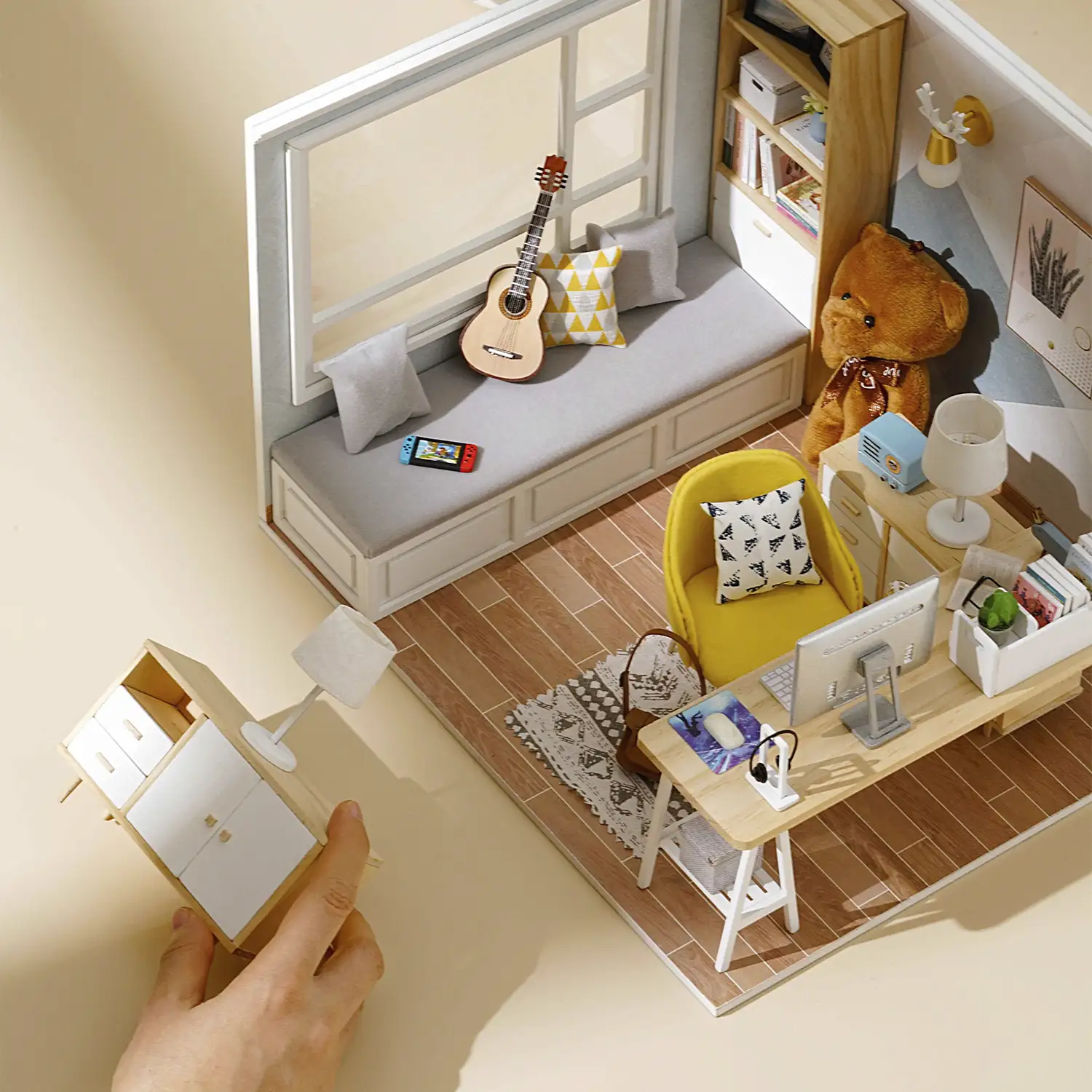 Estudio Soleado. Maqueta 3D realista con gran detalle y luces led.