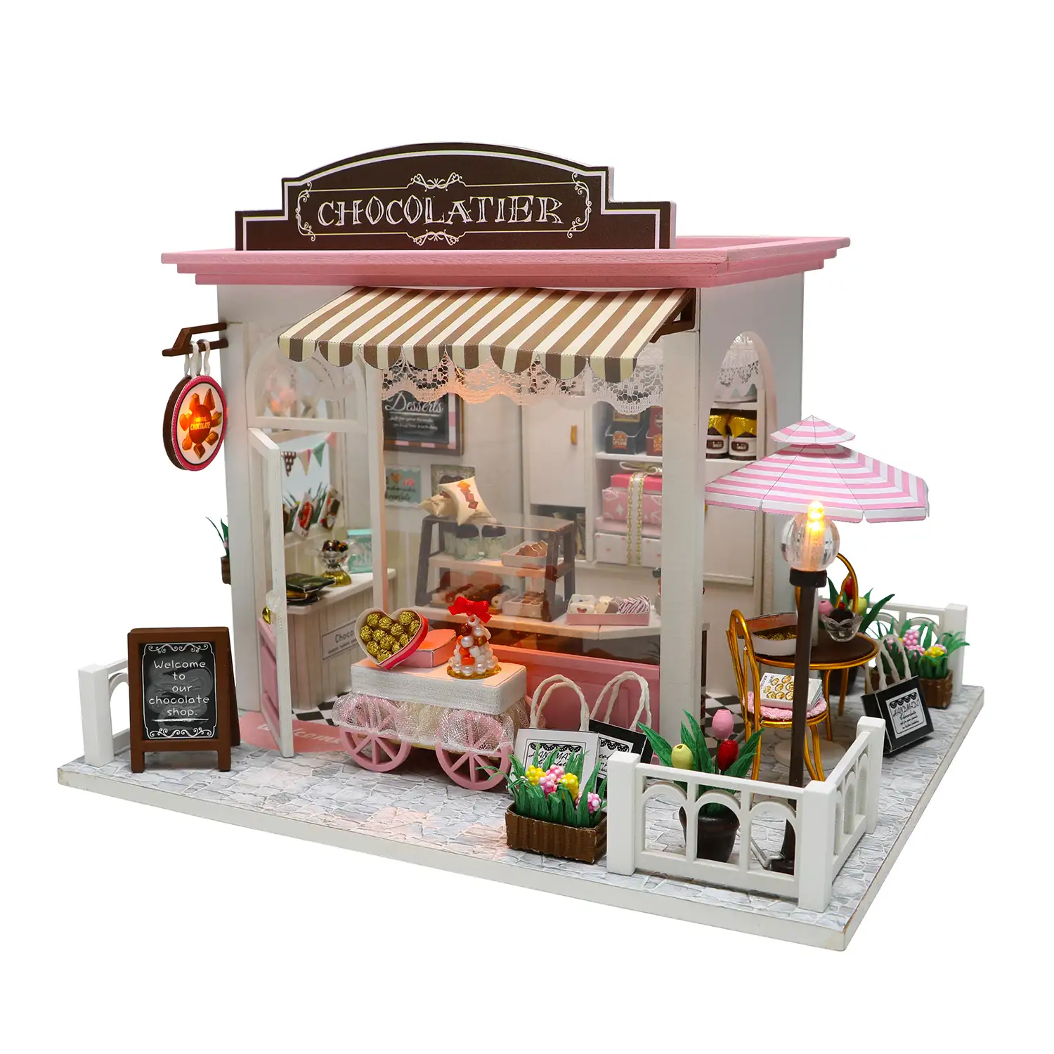 Chocolatería de Coco. Maqueta 3D realista con gran detalle y luces led.