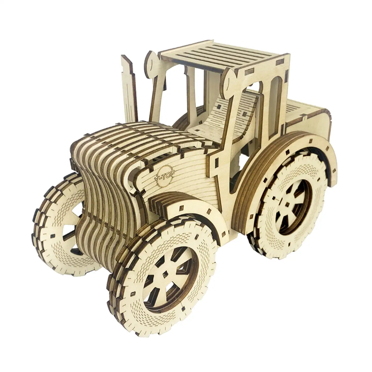 Maqueta de Madera 3D, con movimiento mecánico diseño de Coche de ingeniería.