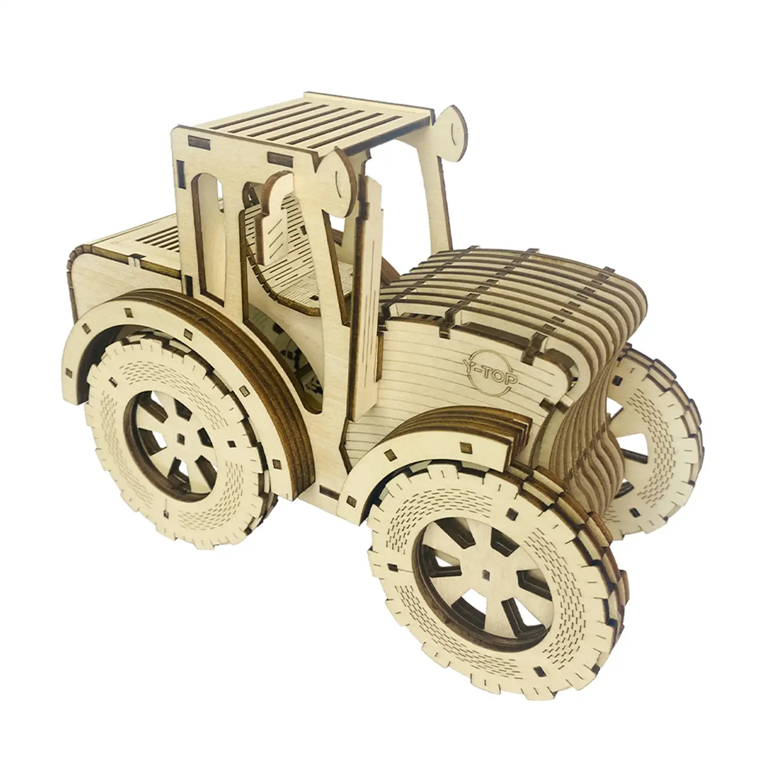 Maqueta de Madera 3D, con movimiento mecánico diseño de Coche de ingeniería.