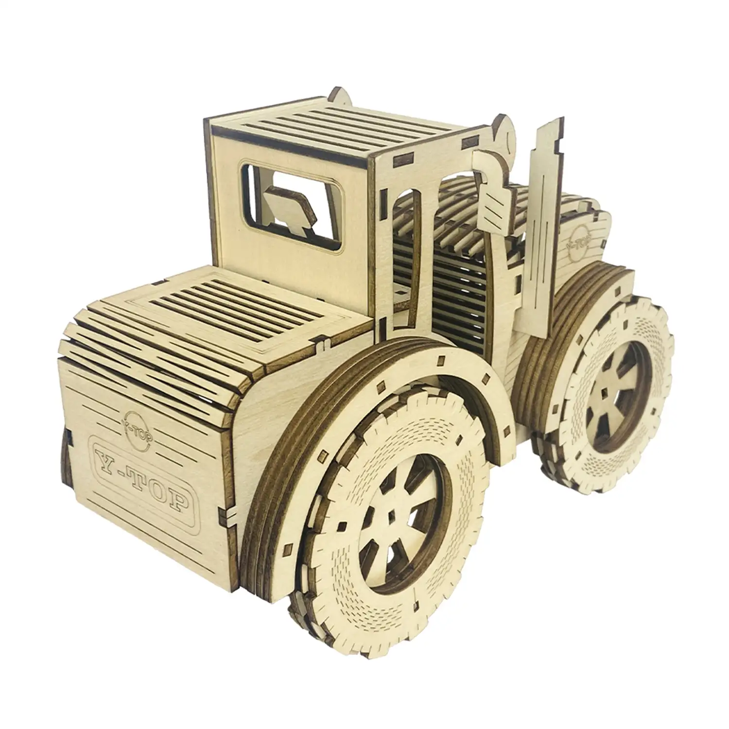 Maqueta de Madera 3D, con movimiento mecánico diseño de Coche de ingeniería.