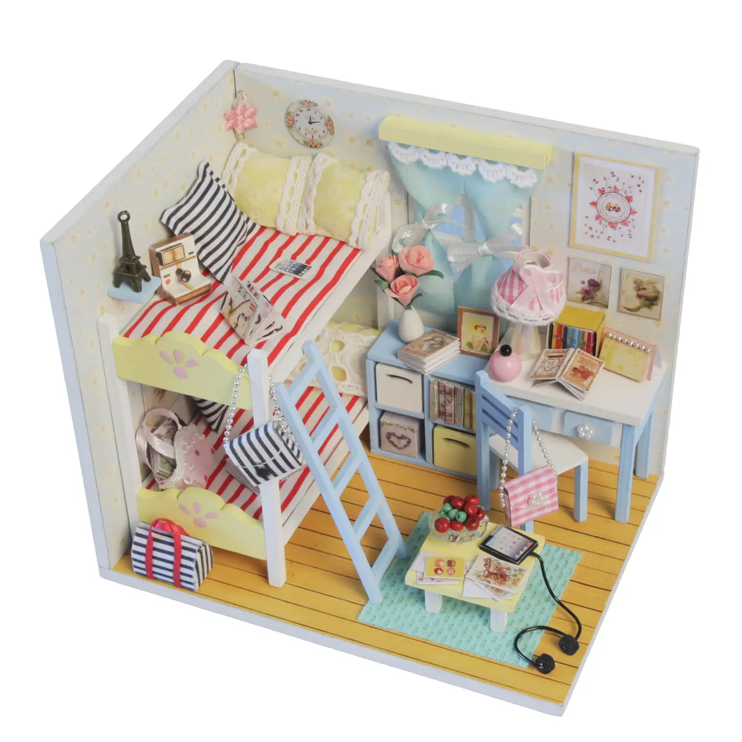 Dormitorio Recuerdos de juventud. Maqueta 3D realista con gran detalle y luces led.