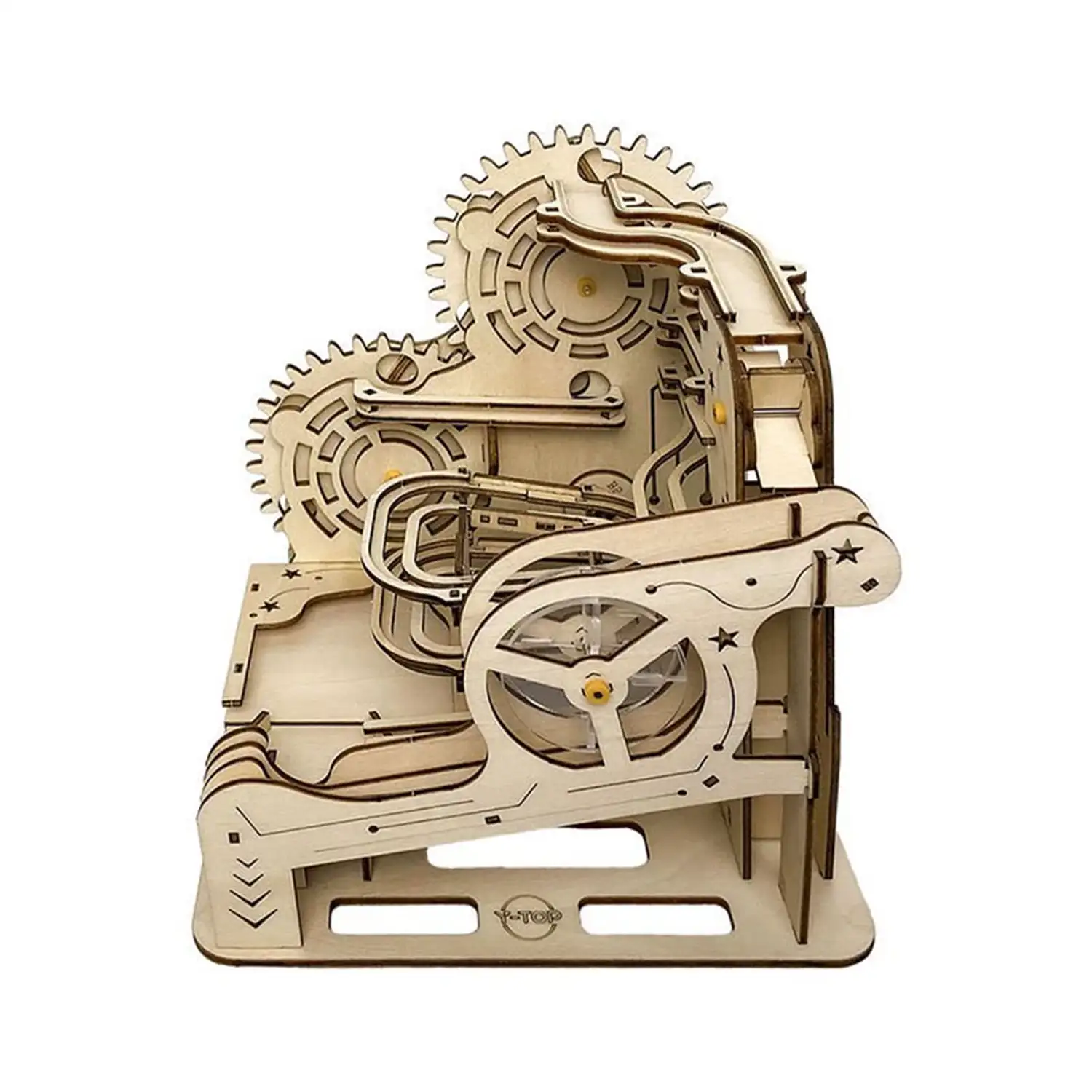 Maqueta de Madera 3D, con movimiento mecánico diseño de Bolas Orbitales Dinámicas. 96 piezas.