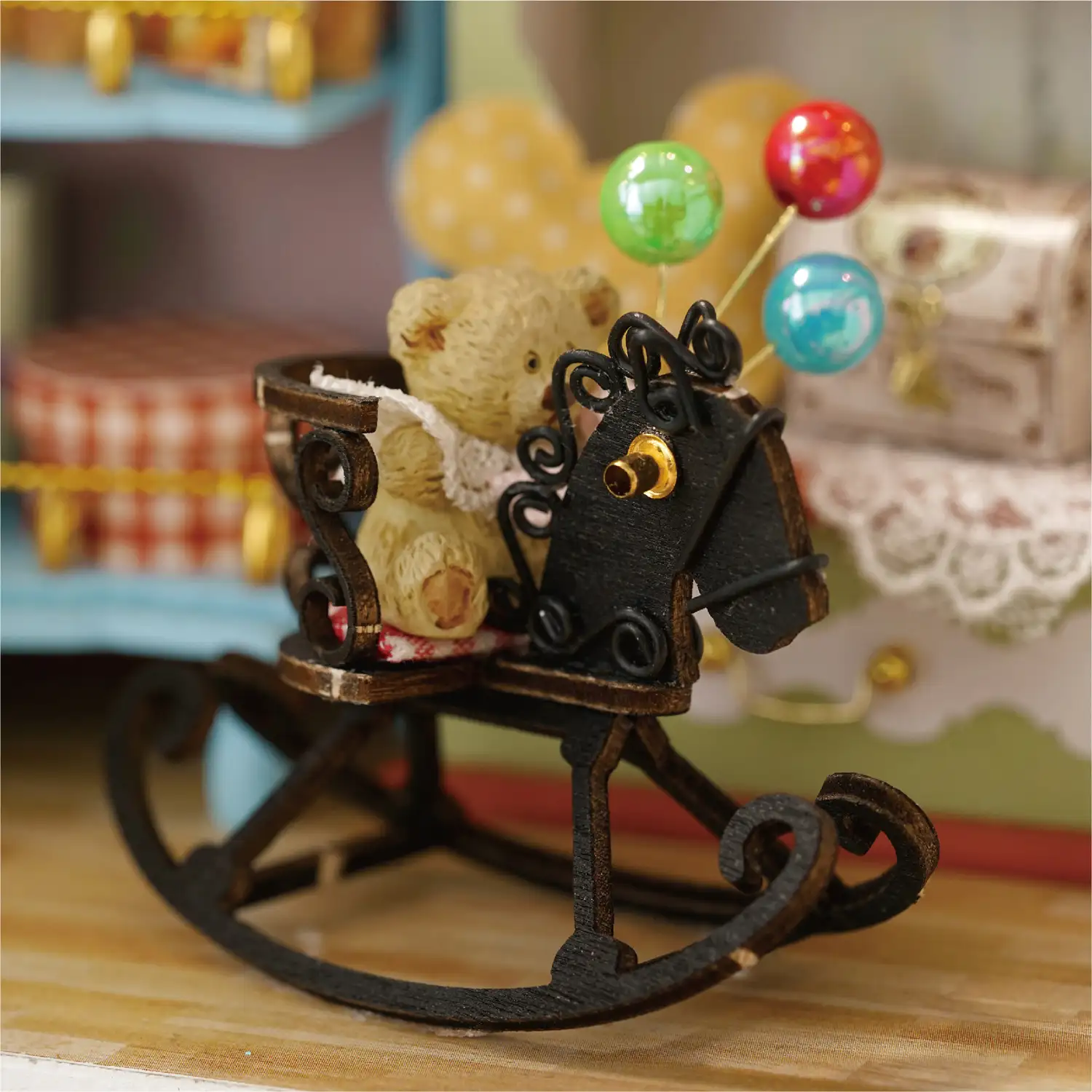 Tienda La historia del Oso. Maqueta 3D con diseño de panel de puerta abierta, realista con gran detalle y luces led.