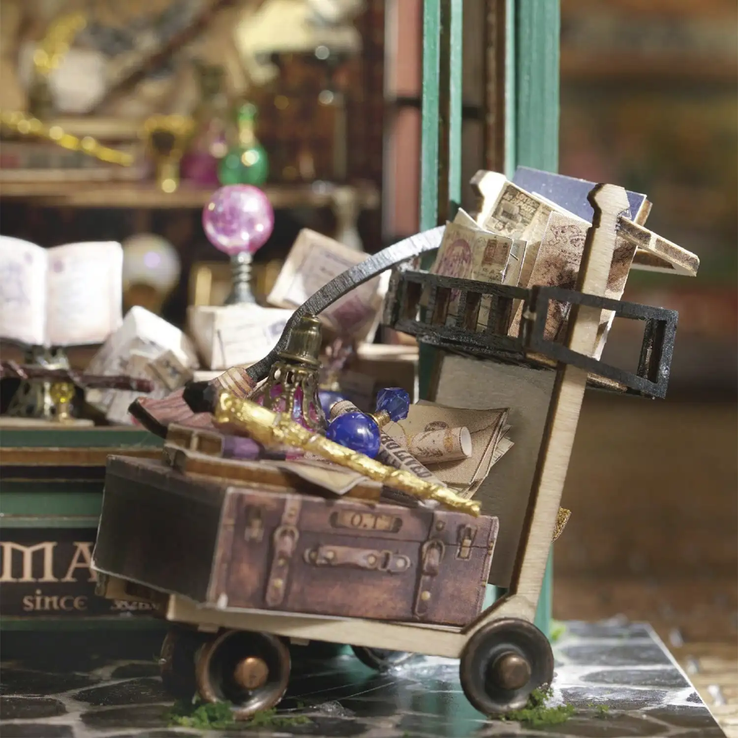 Una casa llena de Magia. Maqueta 3D realista con gran detalle, cubierta antipolvo y luces led.