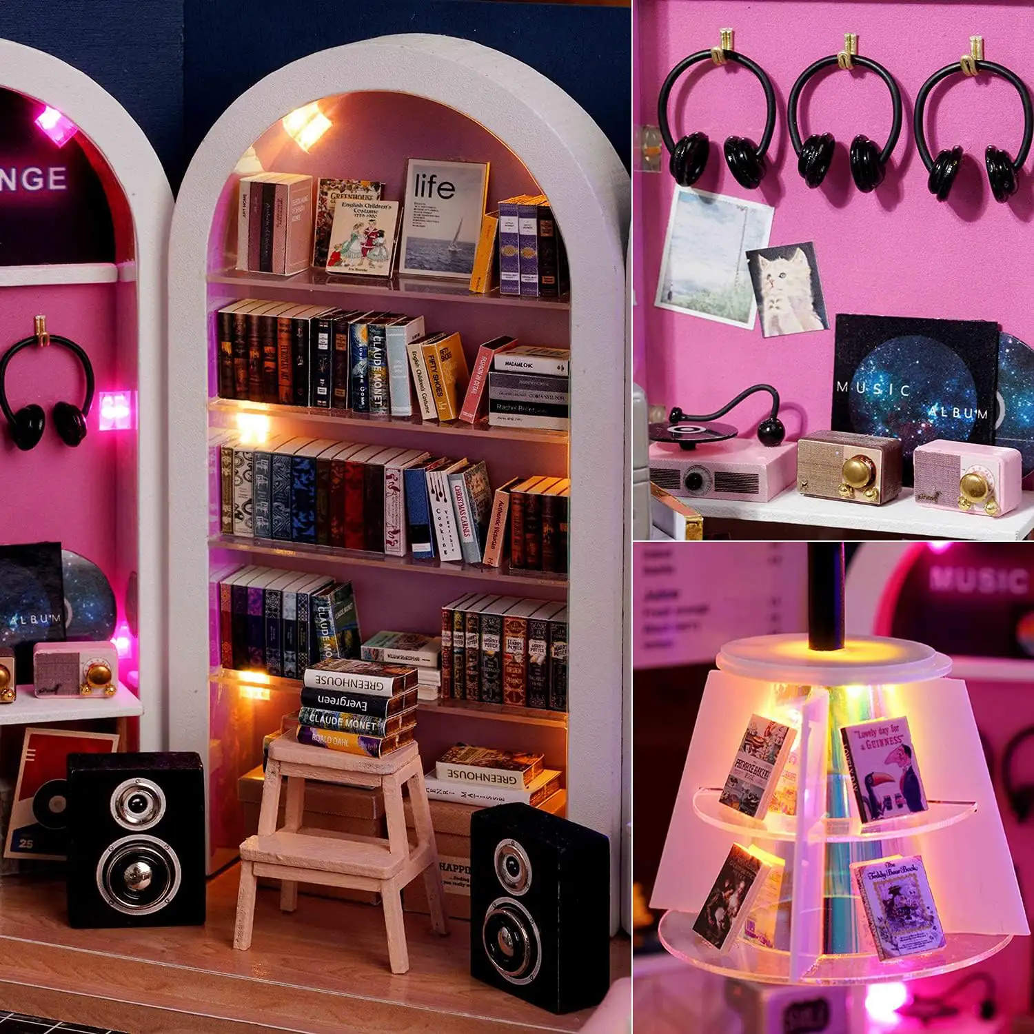 Cafetería del Libro. Maqueta 3D realista con gran detalle y luces led.