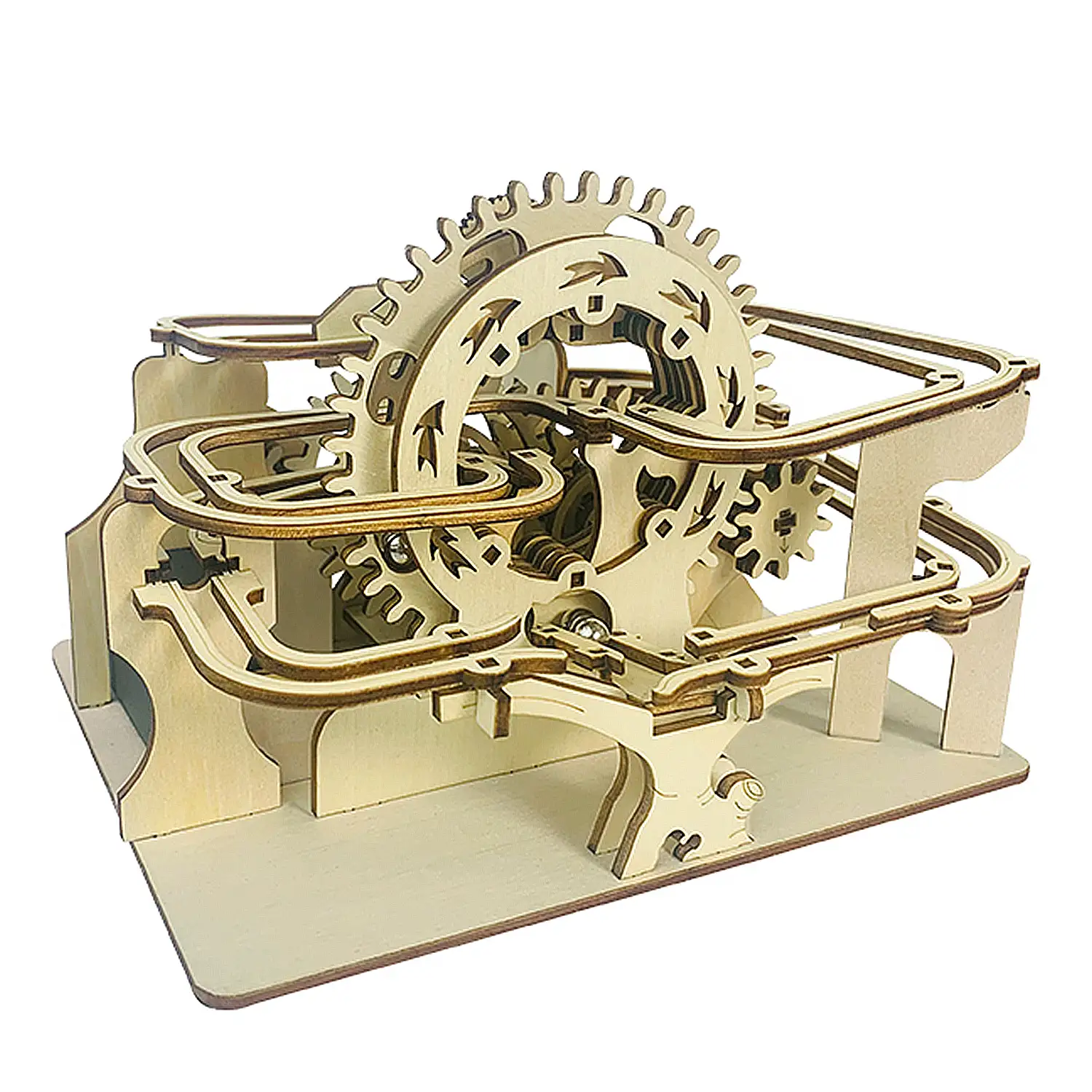 Maqueta de Madera 3D, con movimiento mecánico diseño de bolas Mecánicas Solares.