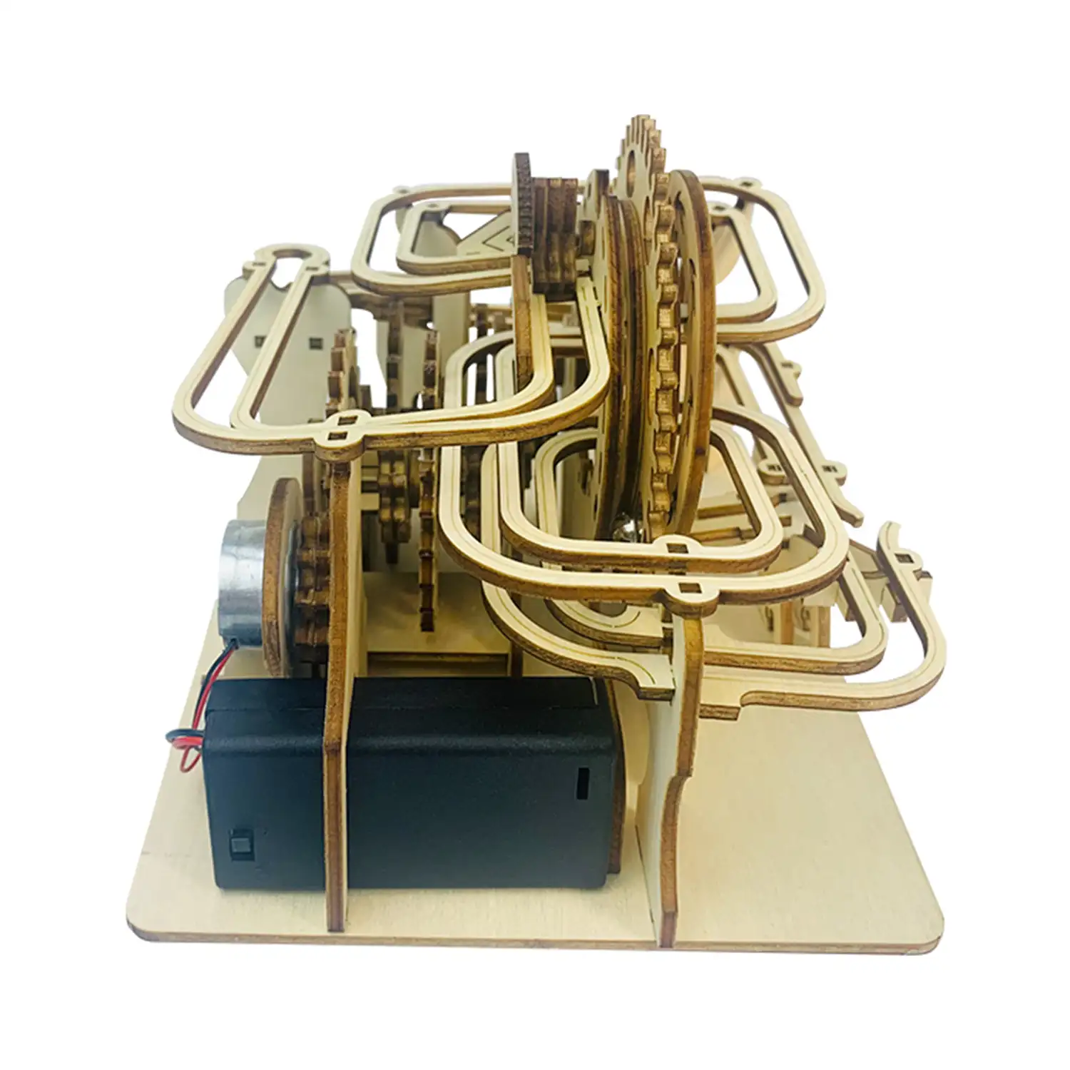 Maqueta de Madera 3D, con movimiento mecánico diseño de bolas Mecánicas Solares.