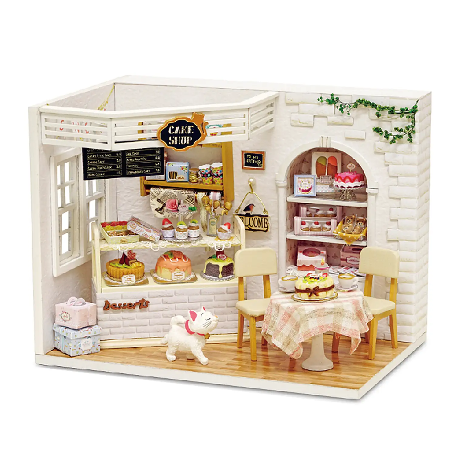 Tienda de dulces Diario de las Tartas, Maqueta 3D realista con gran detalle, cubierta antipolvo y luces led.