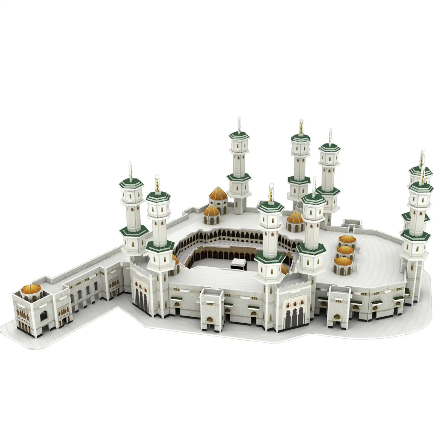 Puzle 3D de cartón de la Gran Mezquita de la Meca. 214 piezas.
