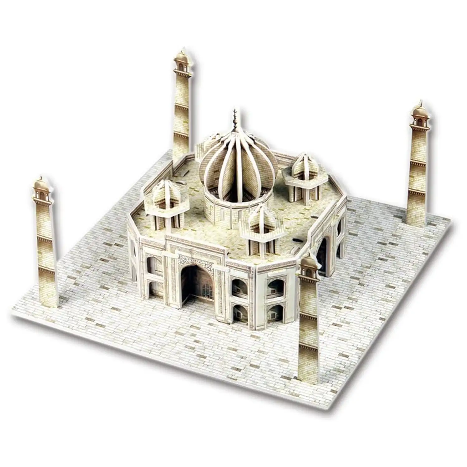 Puzle 3D de cartón del Taj Mahal situado en la India. 39 piezas.