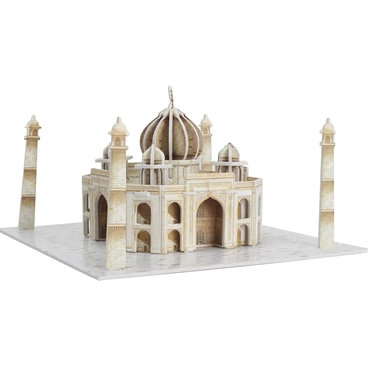 Puzle 3D de cartón del Taj Mahal situado en la India. 39 piezas.