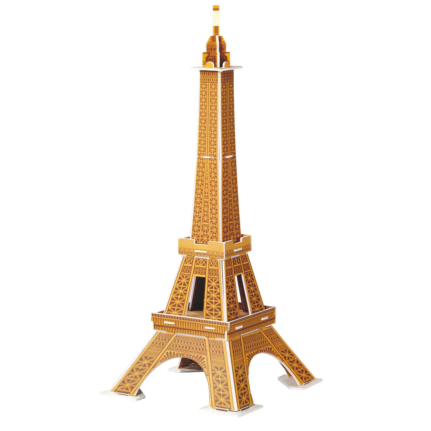 Puzle 3D de cartón de la Torre Eiffel situada en París. 20 piezas.