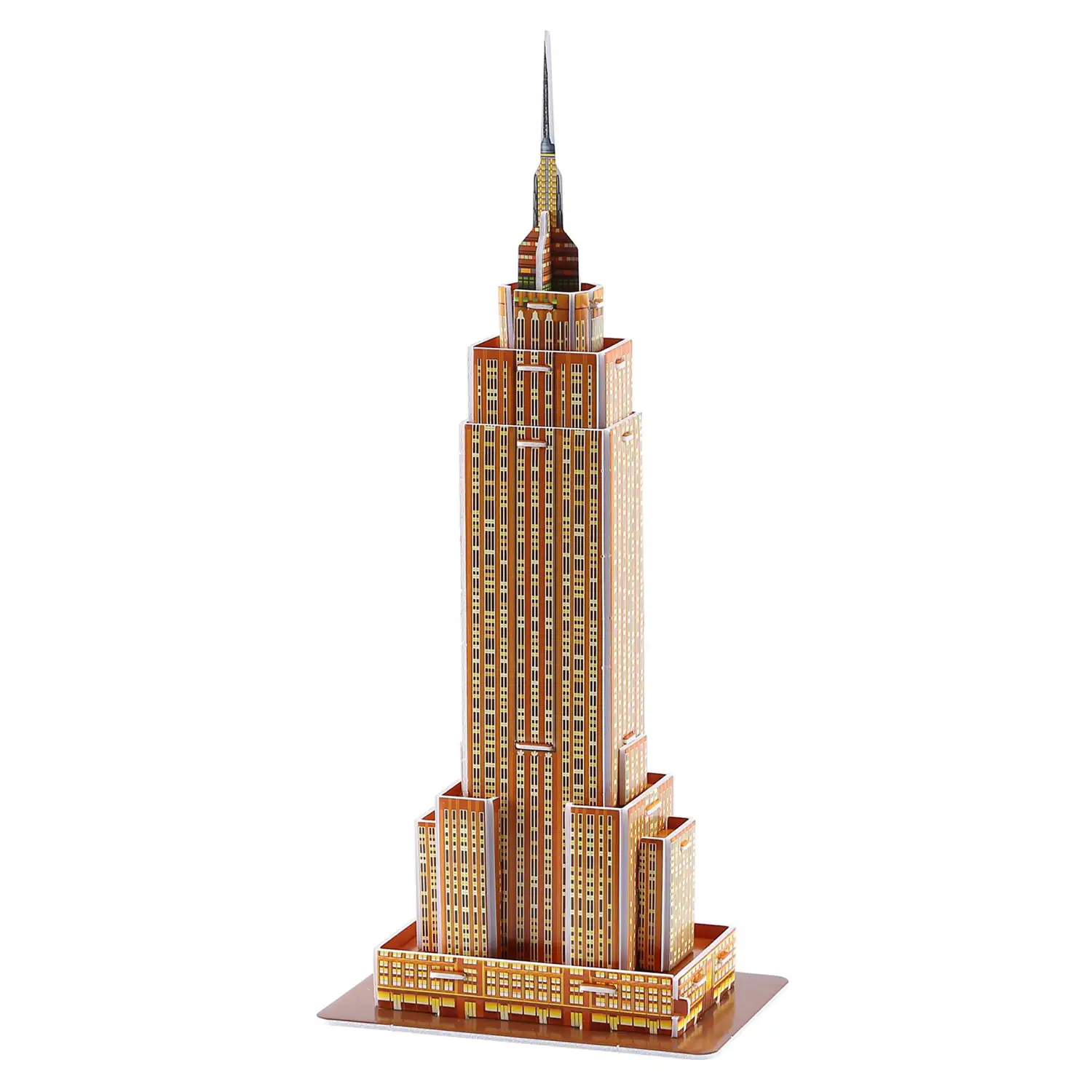 Puzle 3D de cartón del Empire State Building en Nueva York. 24 piezas.