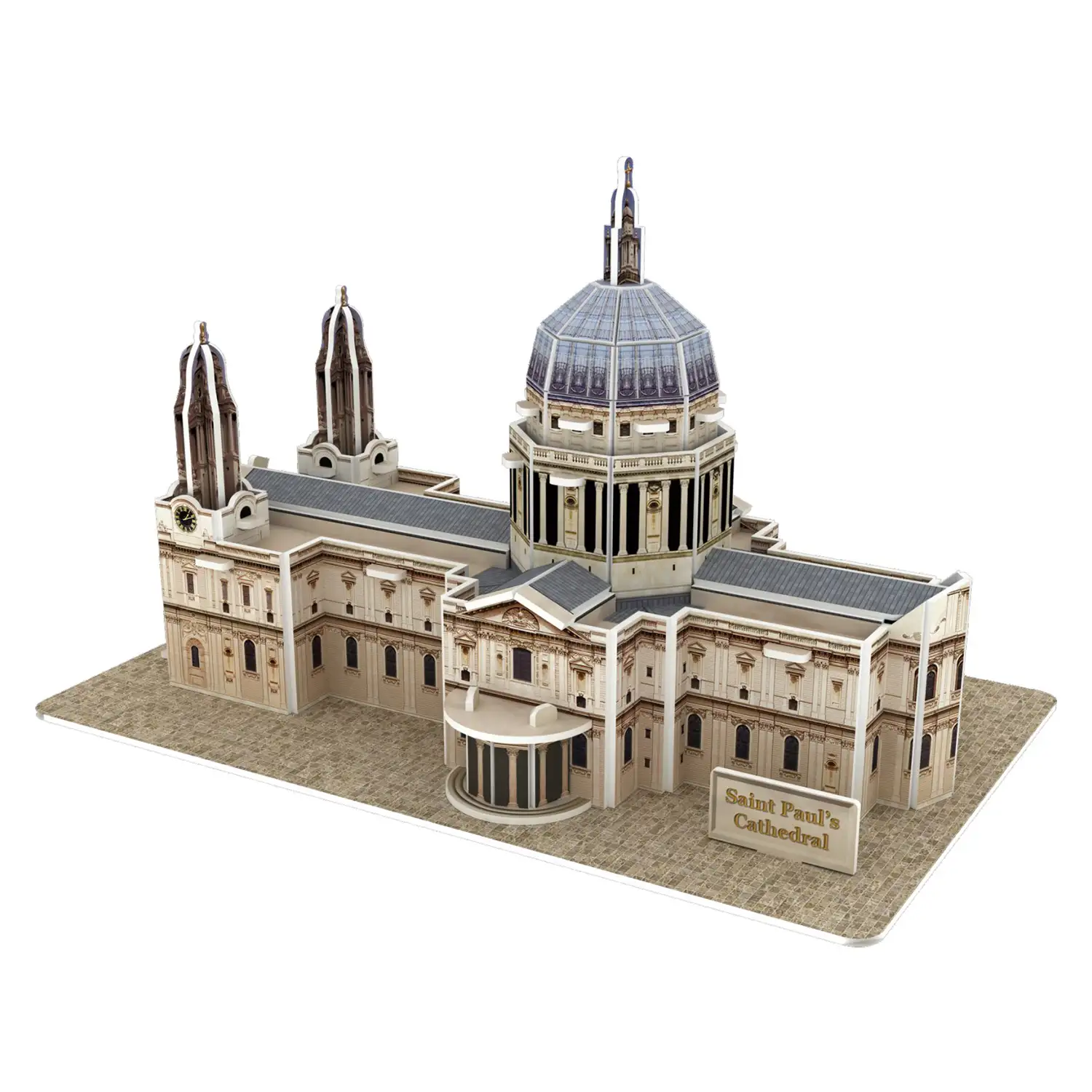 Puzle 3D de cartón de la Catedral de San Pablo en Londres. 41 piezas.