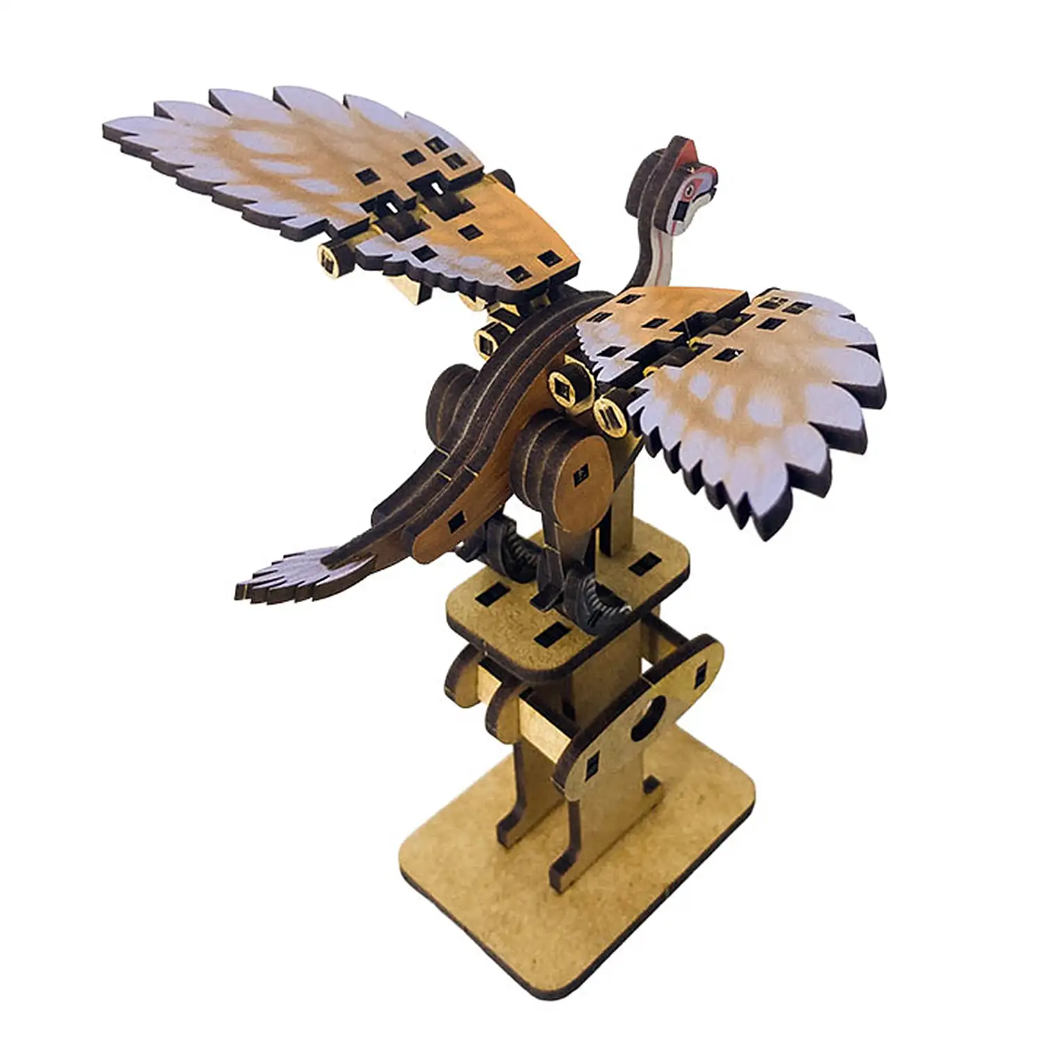 Maqueta de Madera 3D, con movimiento mecánico diseño de Dragón del río Huang.