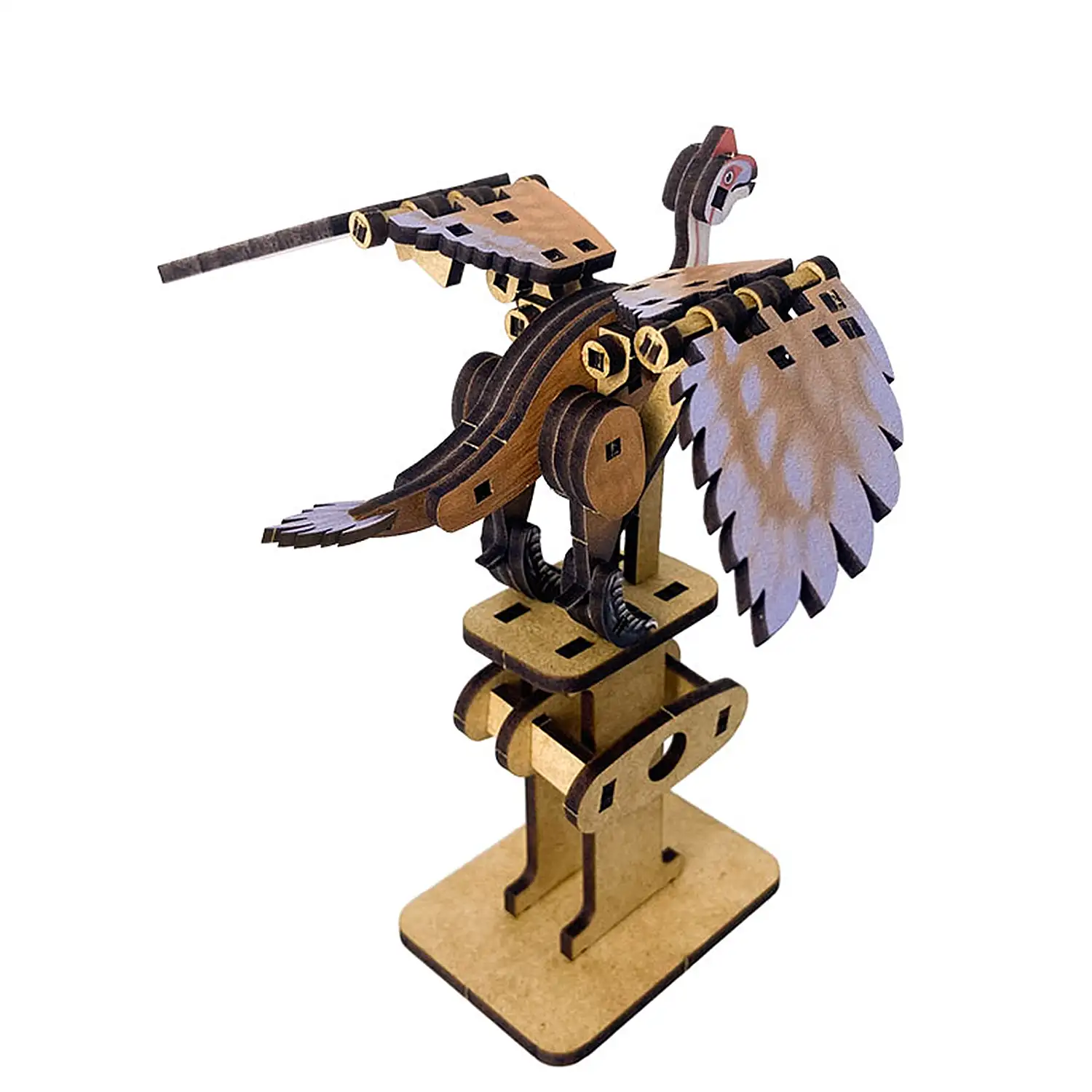 Maqueta de Madera 3D, con movimiento mecánico diseño de Dragón del río Huang.