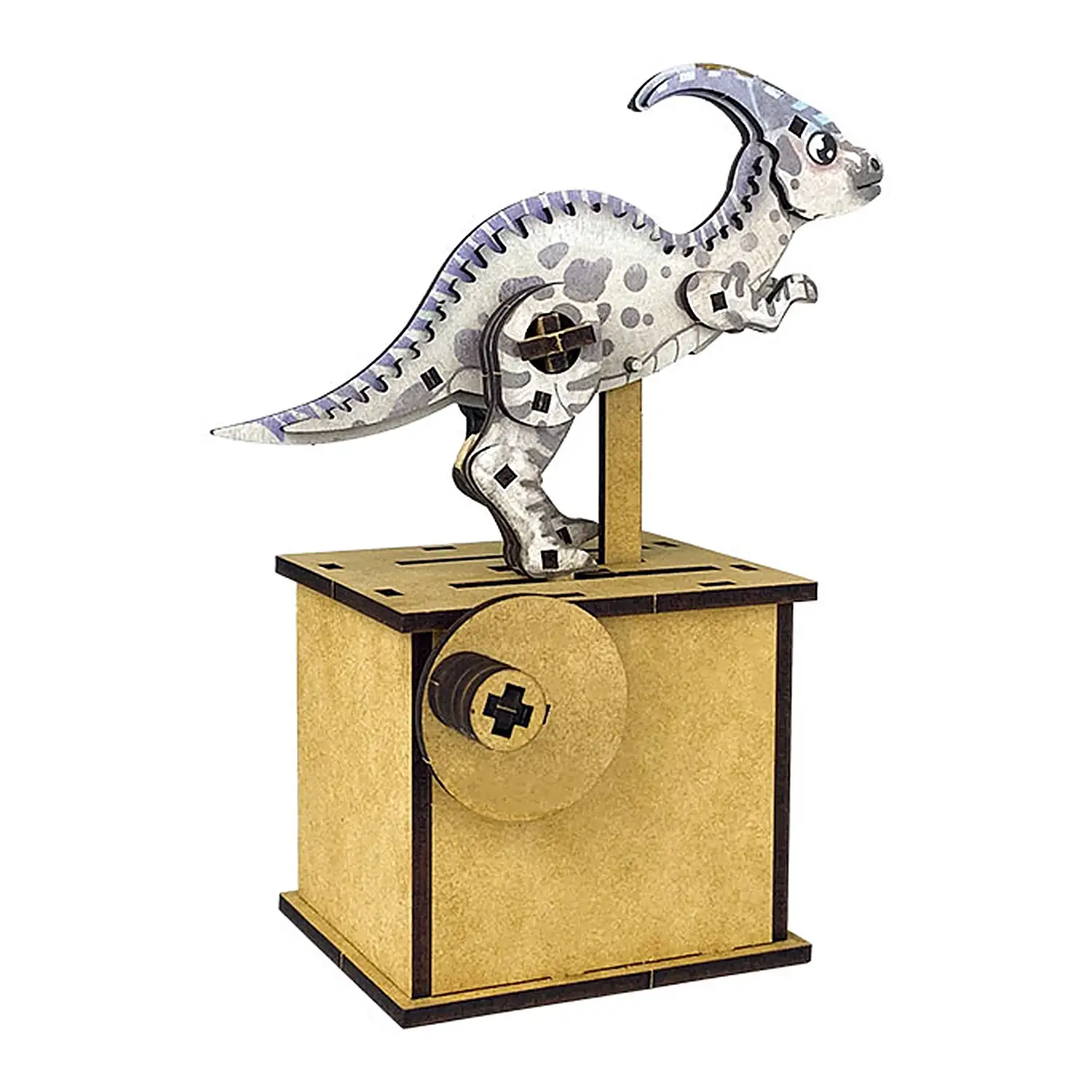 Maqueta de Madera 3D, con movimiento mecánico diseño de Paraceratops.