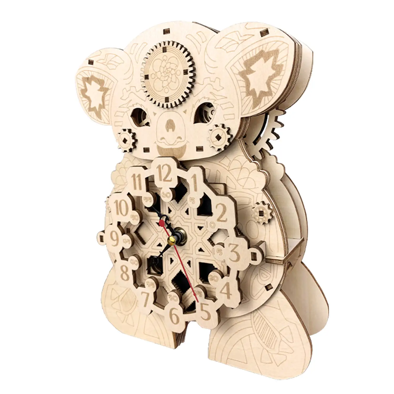 Maqueta de Madera 3D, con movimiento mecánico diseño de Reloj Koala.